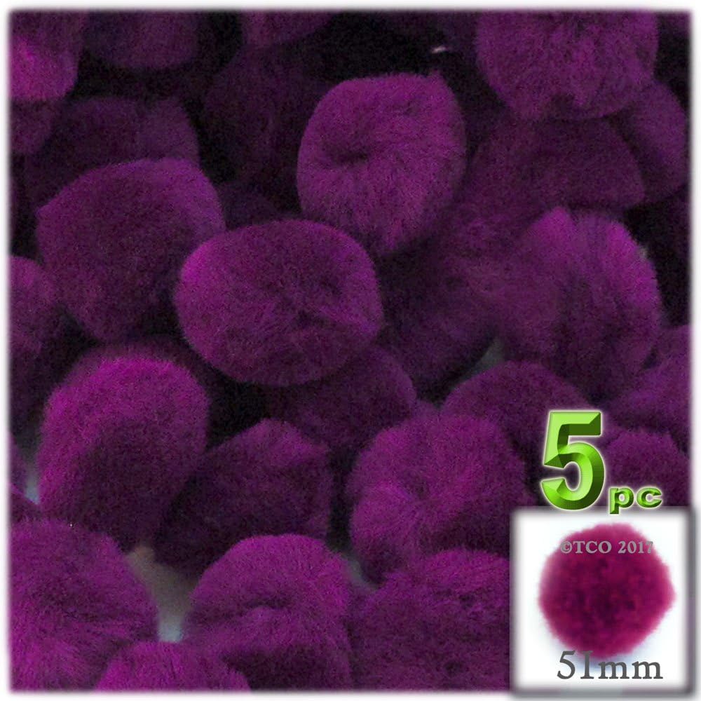 The Crafts Outlet 5-Piece Multi Purpose Pom Poms Emerald Green