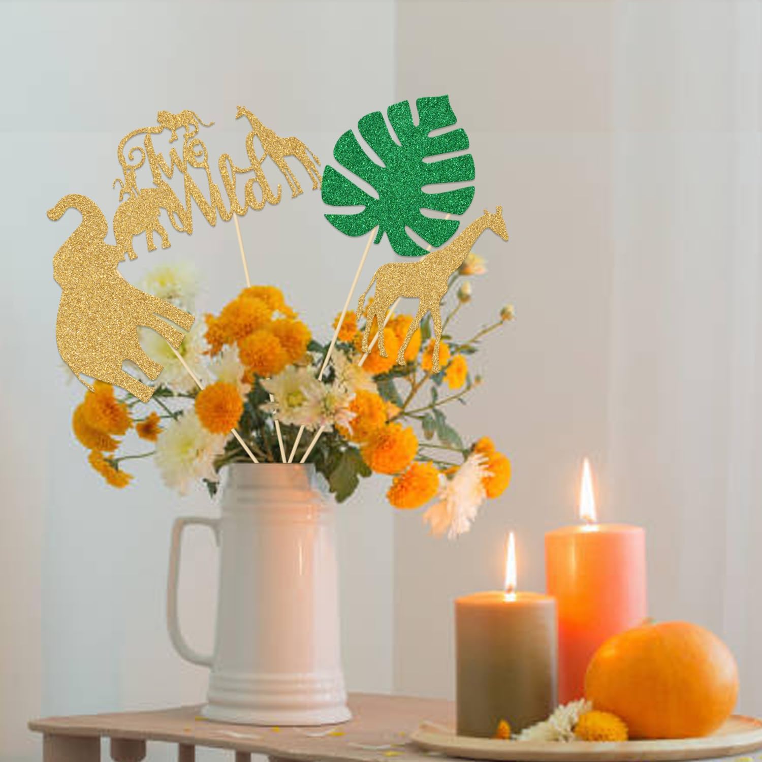 12 Pcs Wild Two Centerpiece Sticks for 2nd Birthday