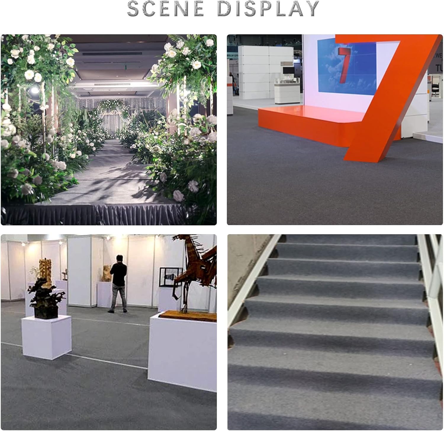 Grey Aisle Runner Carpet Wedding Rug 15x30m
