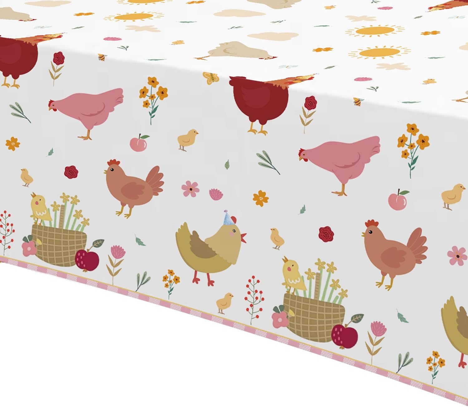 Chicken Party Decorations Tablecloth 3 Pack