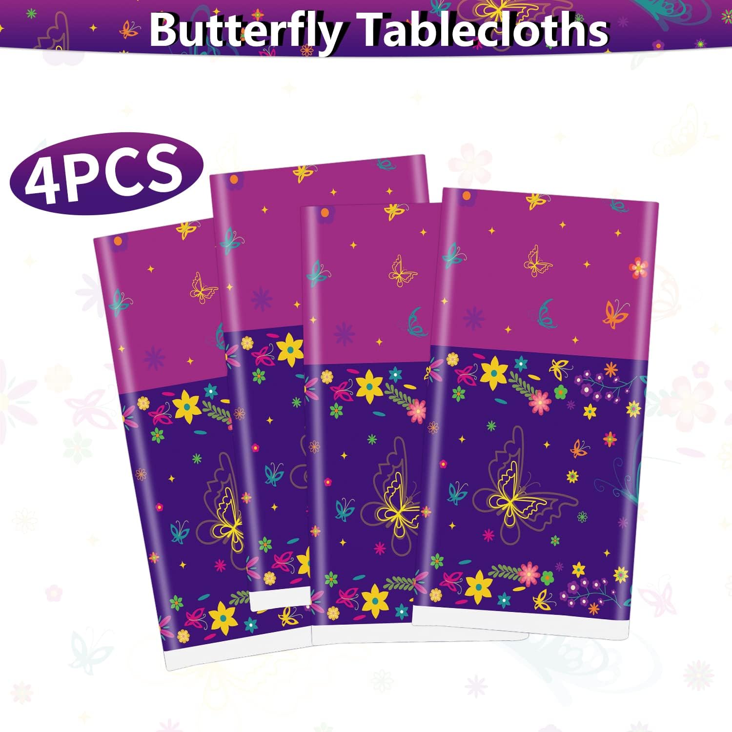 4 PCS Magic Butterfly Tablecloths for Movie Party