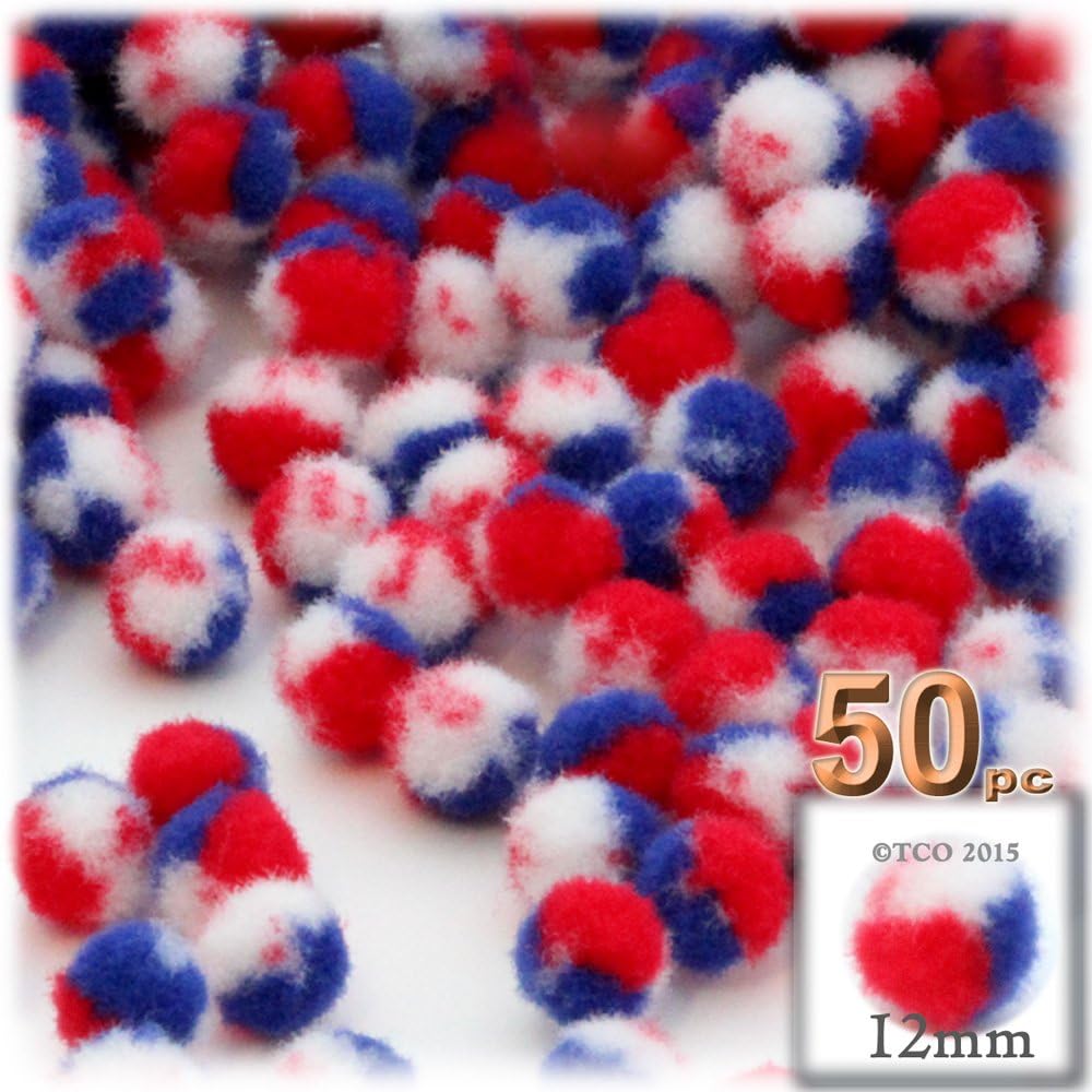 The Crafts Outlet 50-Piece Multi Purpose Pom Poms Pink