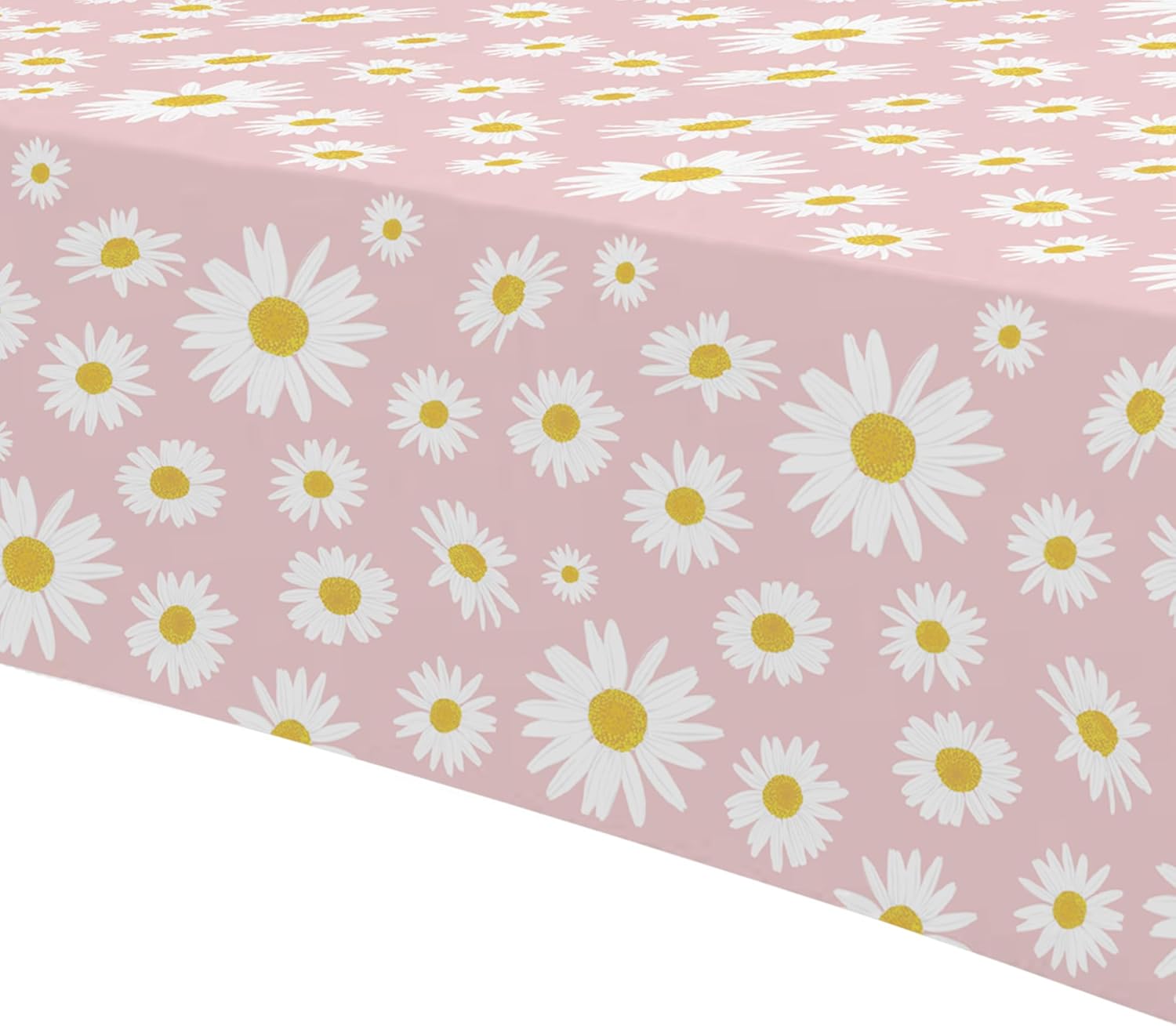 Xigejob Daisy Party Tablecloth 3Pack 54in x 108in