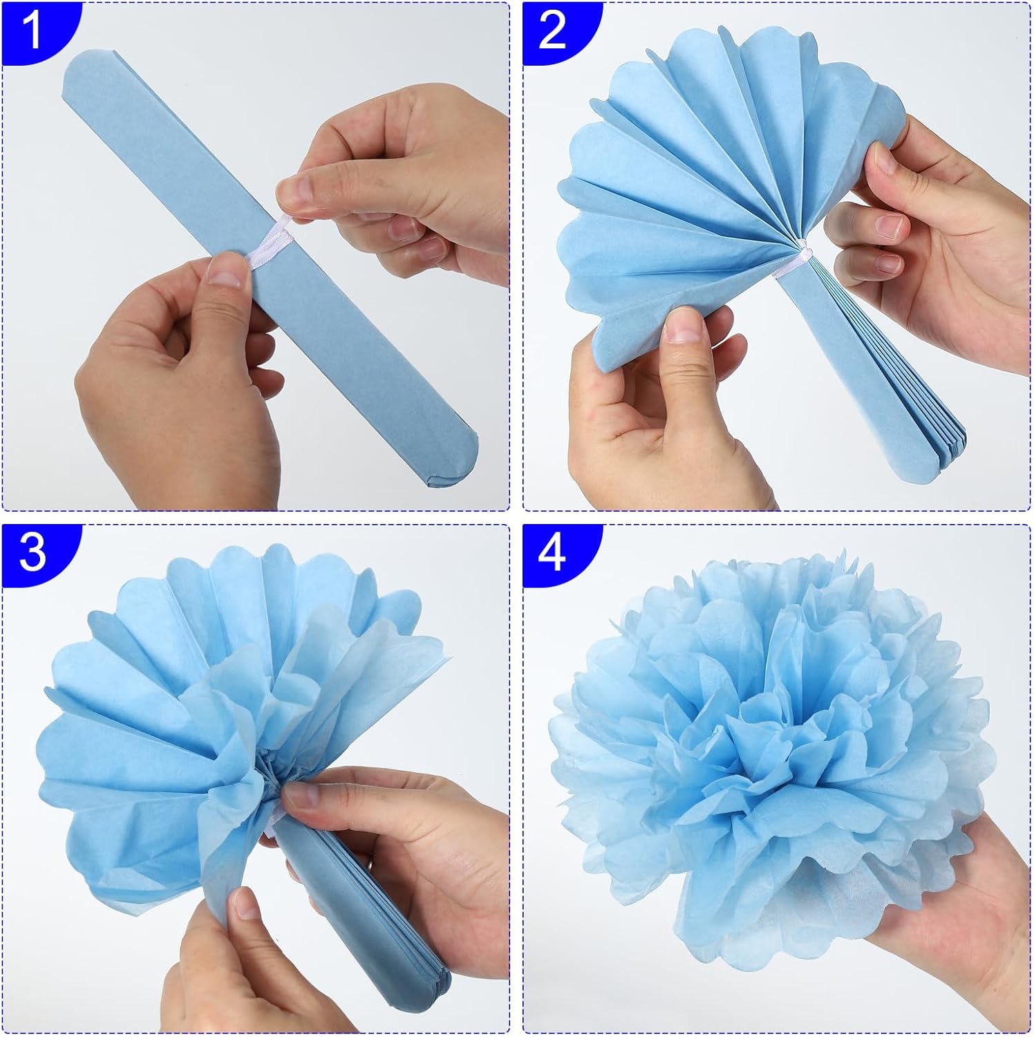 10 Pack Tissue Pom Poms Flowers for Wedding Decorations