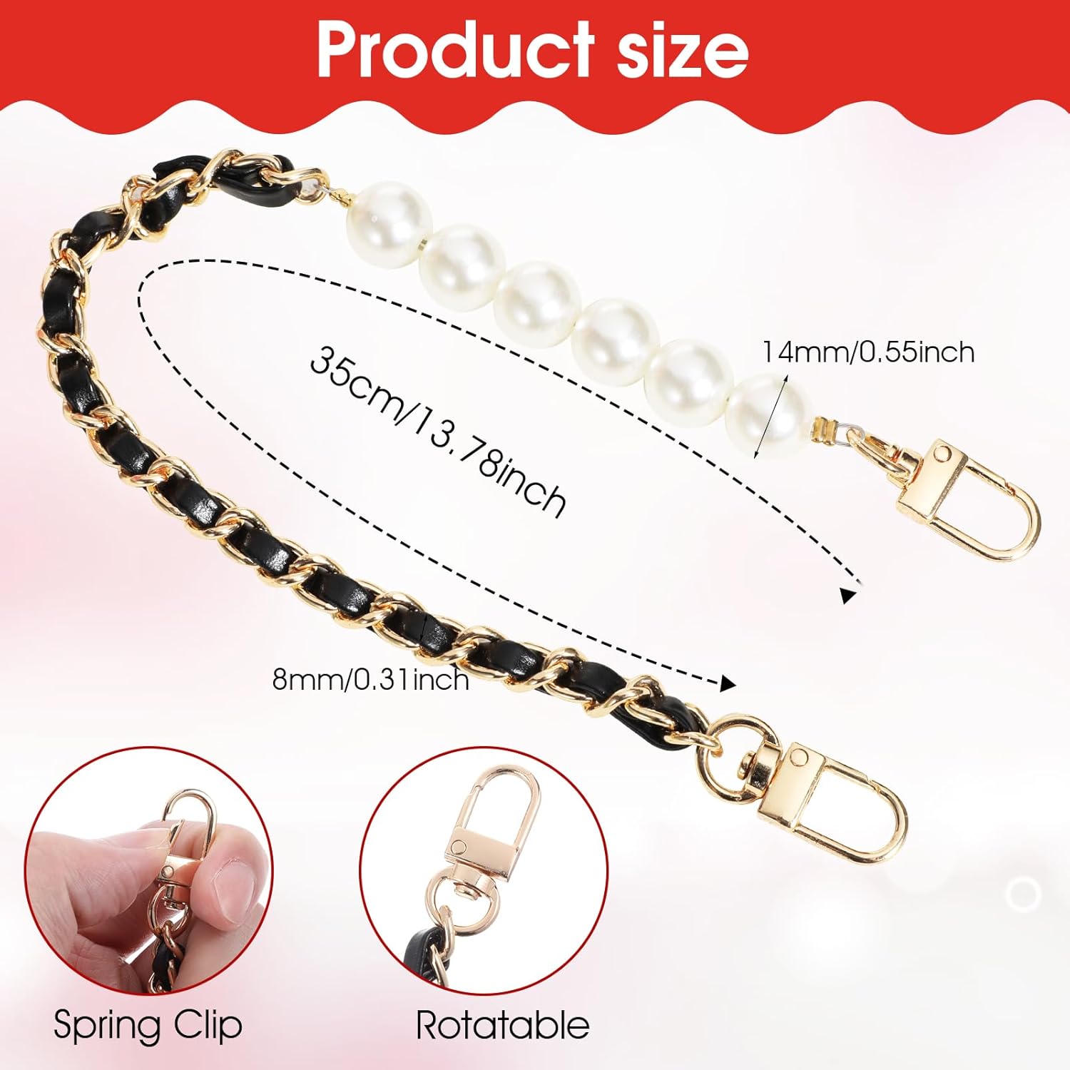 TIESOME 2 Pcs Bag Extender Chain for Handbags