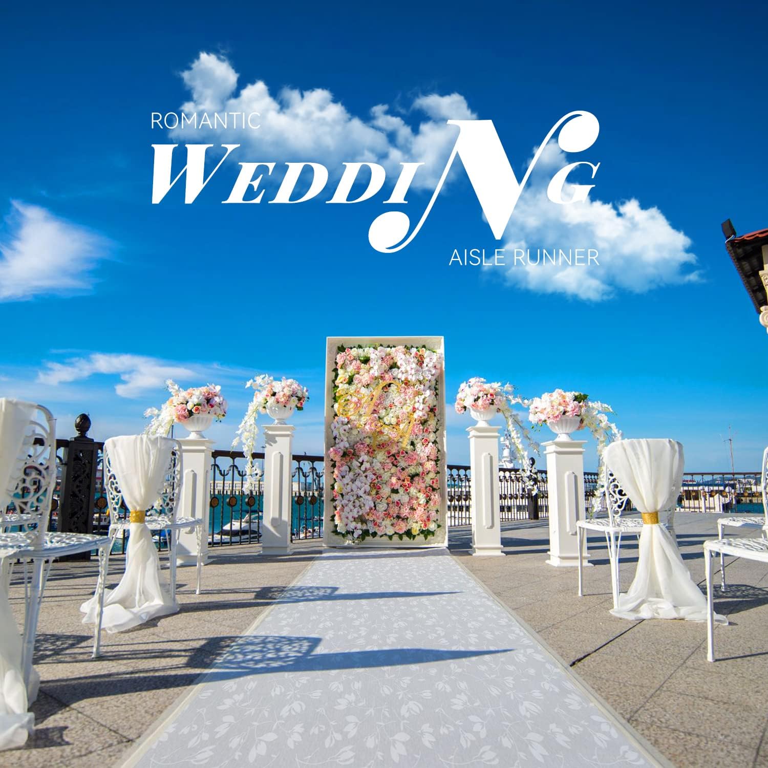 Elegant White Olive Aisle Runner for Wedding Ceremony 3x100ft