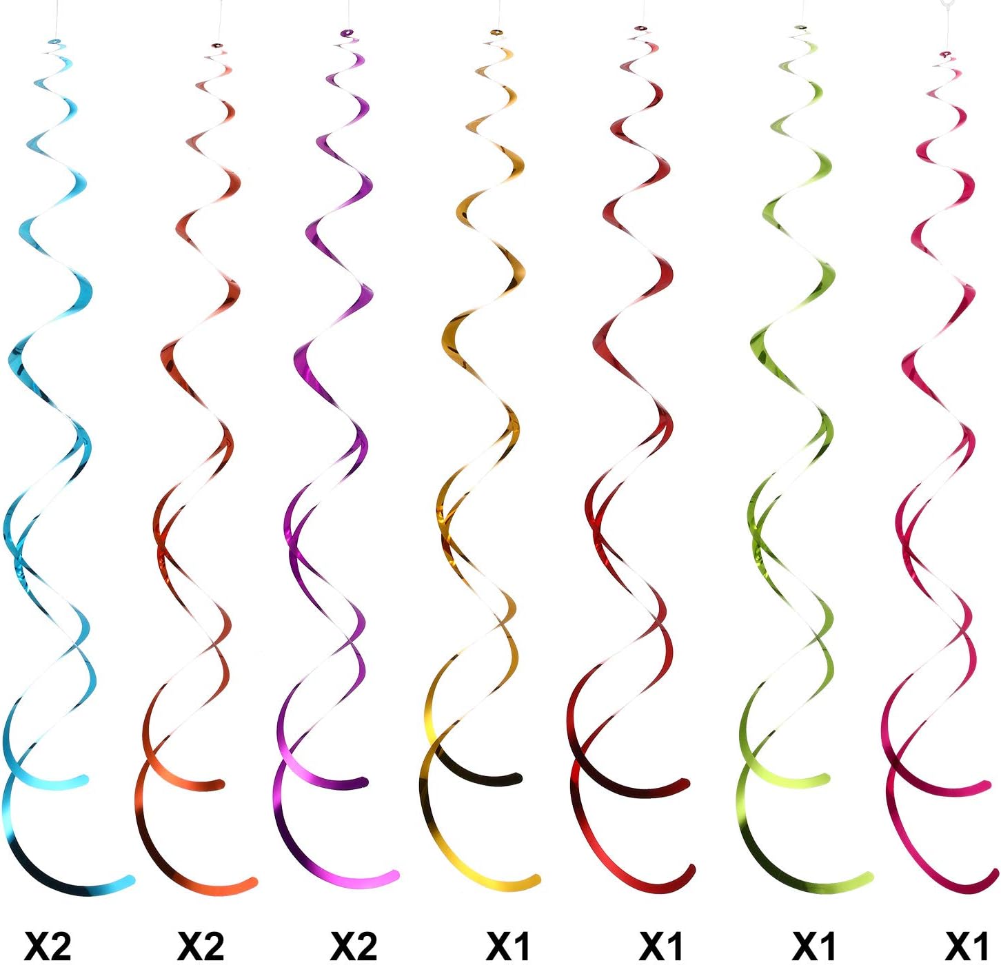 60s Hippie Foil Swirl Decorations 30 Count