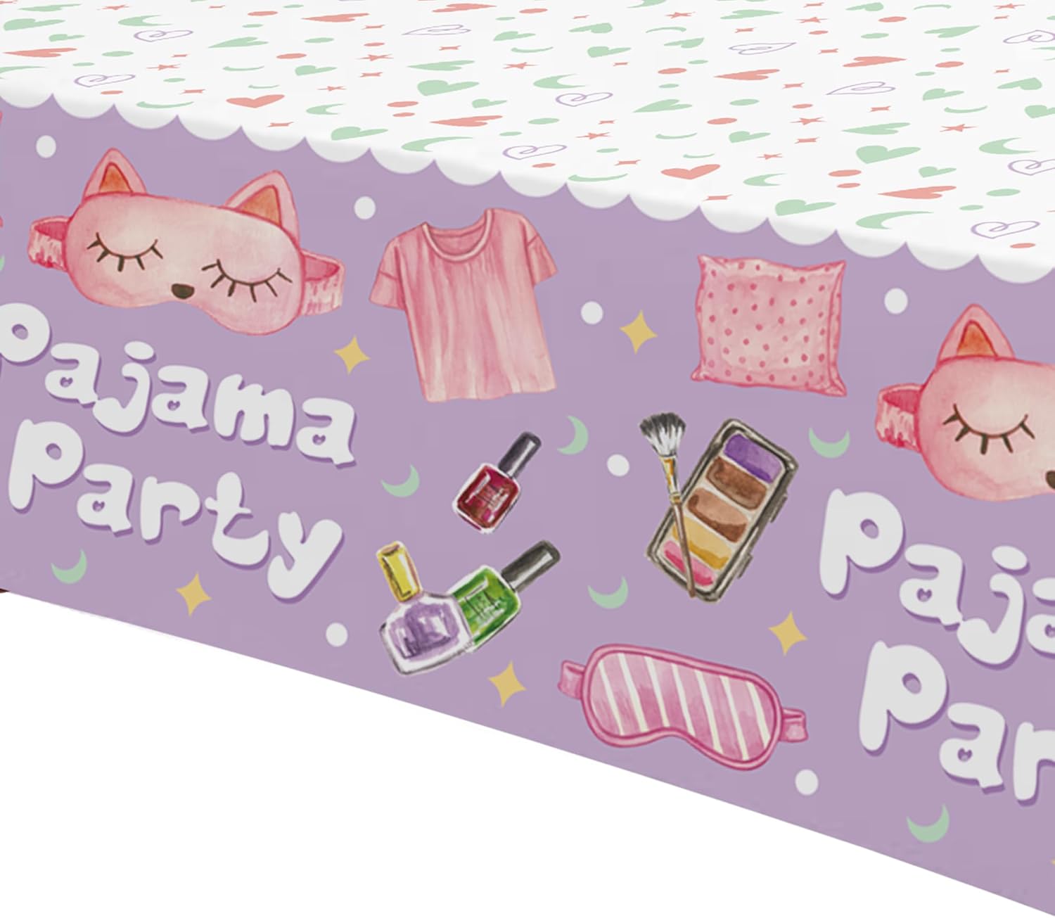 Sleepover Party Supplies Tablecloth 3 Pack