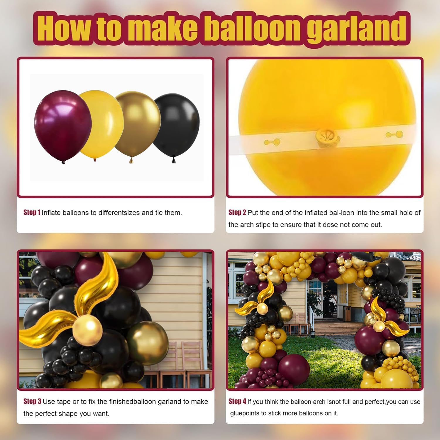 Halloween Balloon Arch Kit 139Pcs Wizard Theme Decor
