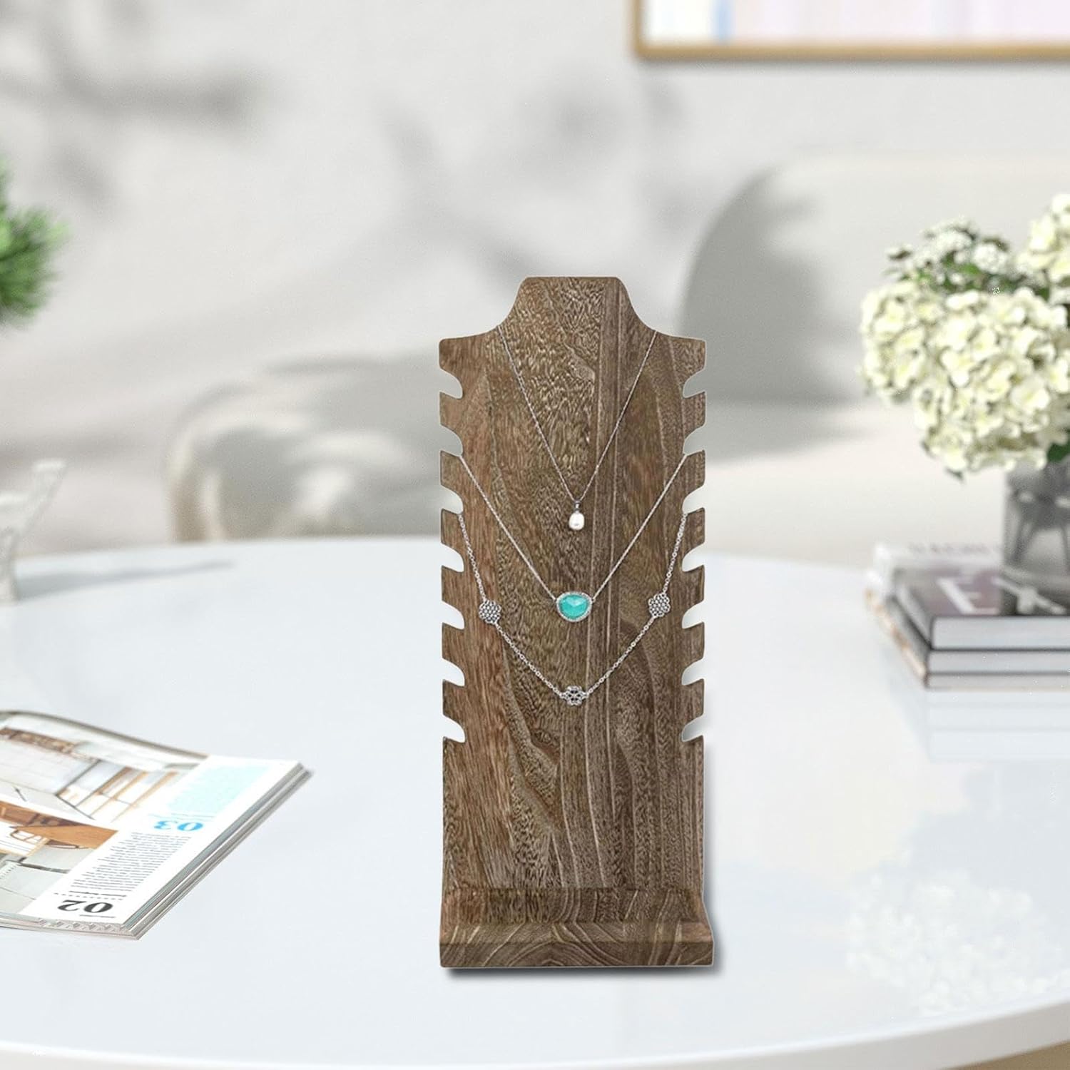 Wooden Necklace Easel Display Stand 68x47x177inch
