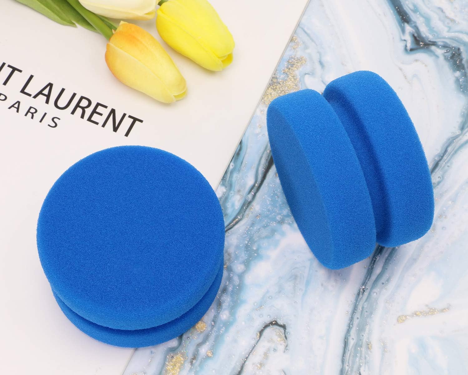 Penta Angel Paint Sponge Applicator 2Pcs 31 Inch Double-Side Round