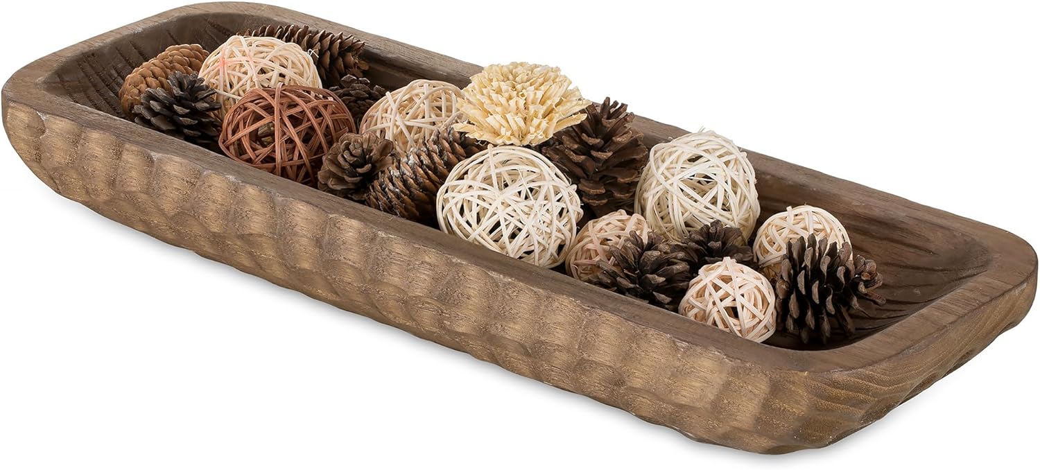 Hanobe Decorative Wood Dough Bowl 165 Inches