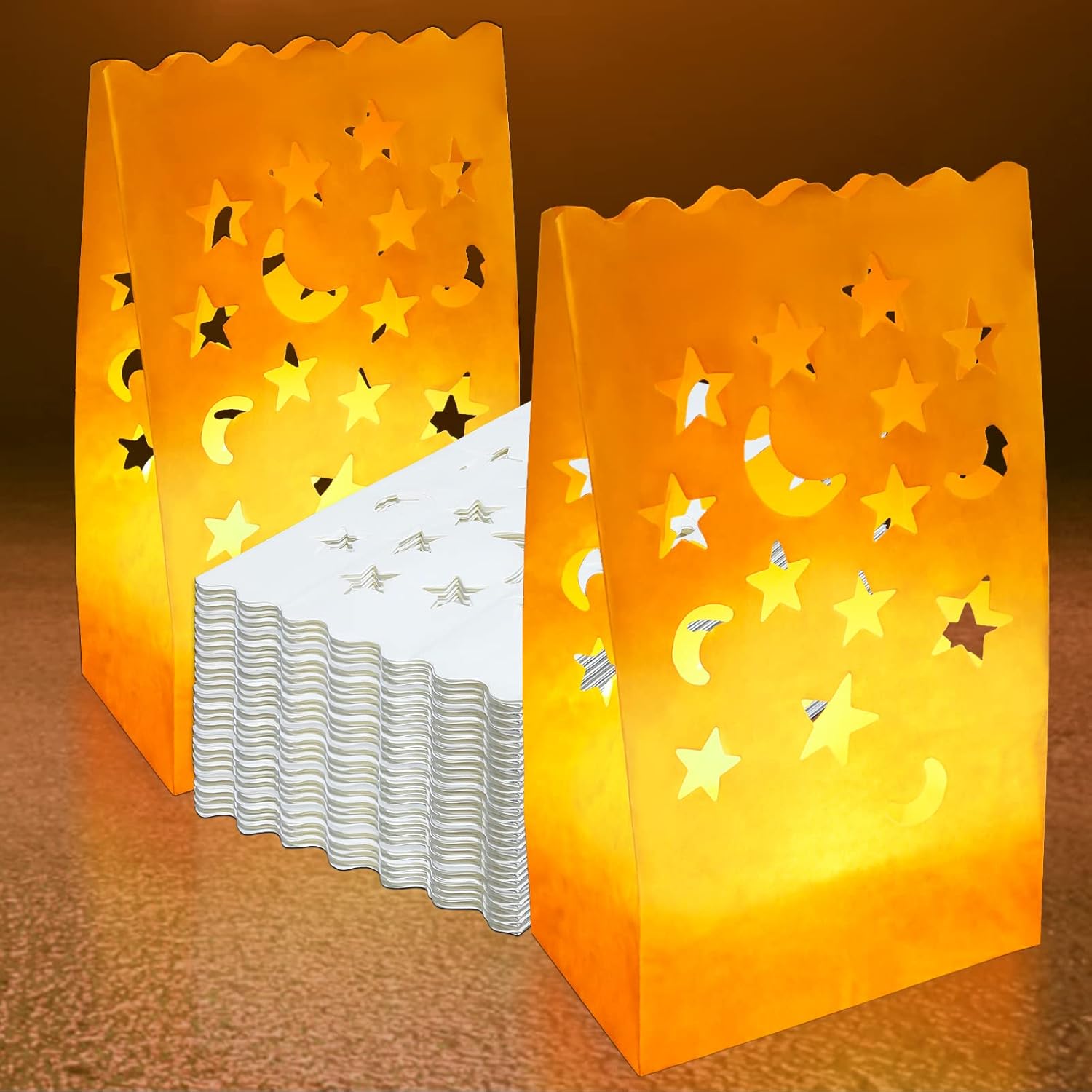 70PCS White Luminary Lantern Bags for Events