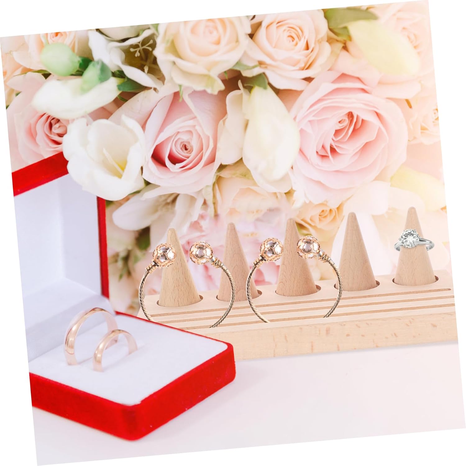 GALPADA 1set Simple Display Rack for Jewelry Cones and Earrings