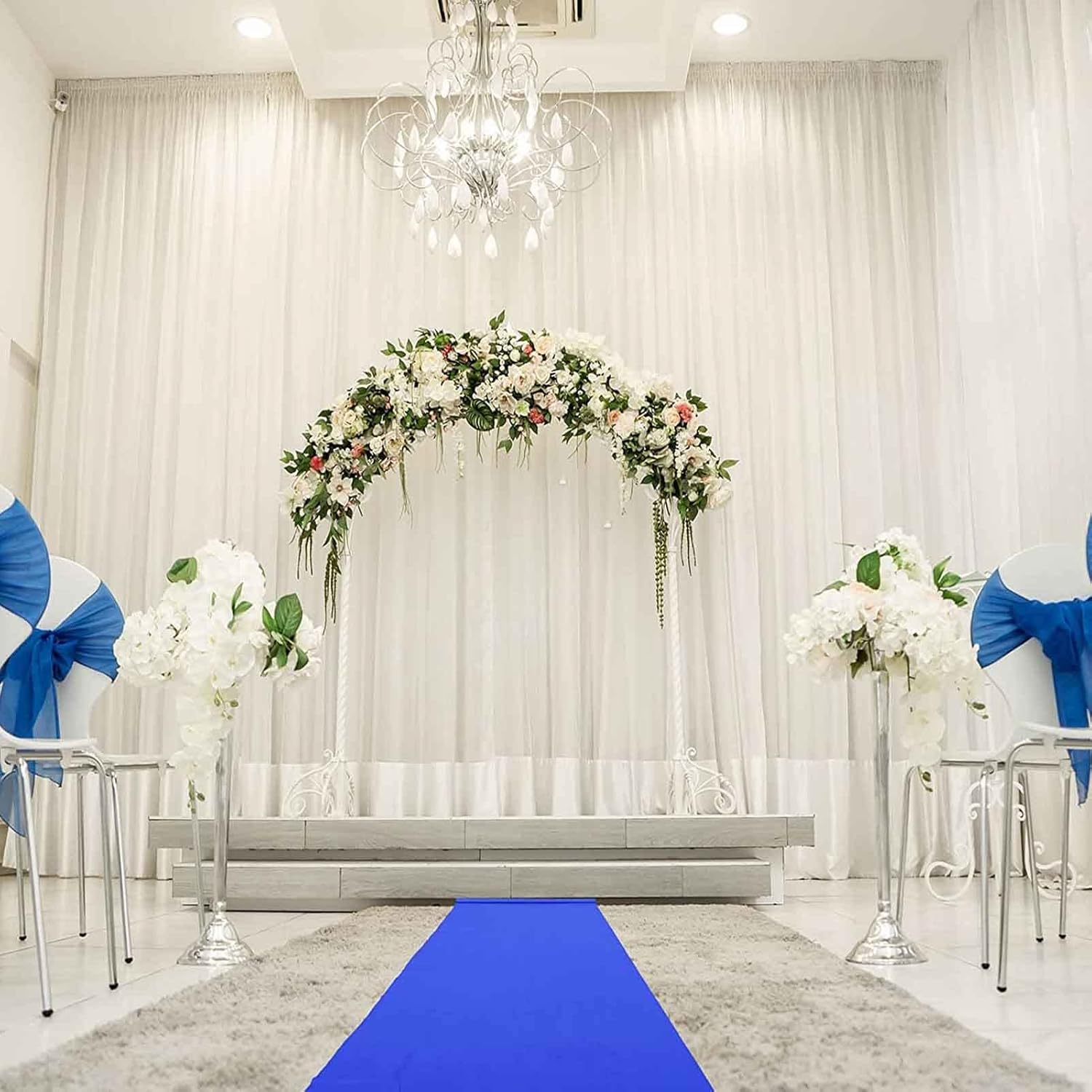 Blue Carpet Runner for Wedding Ceremony and Party