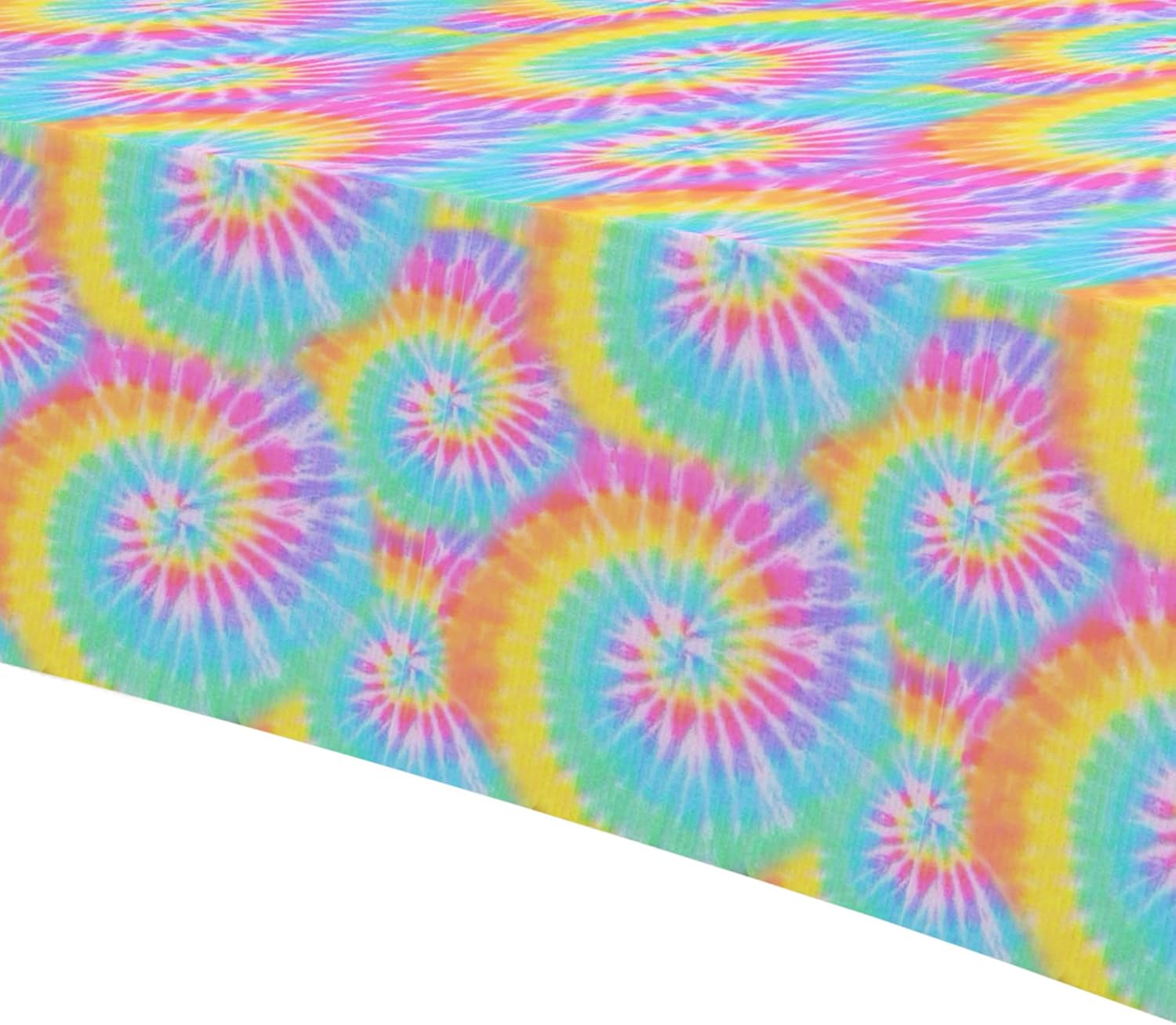 Tie Dye Tablecloth Set - 3 Pack for Birthday Parties