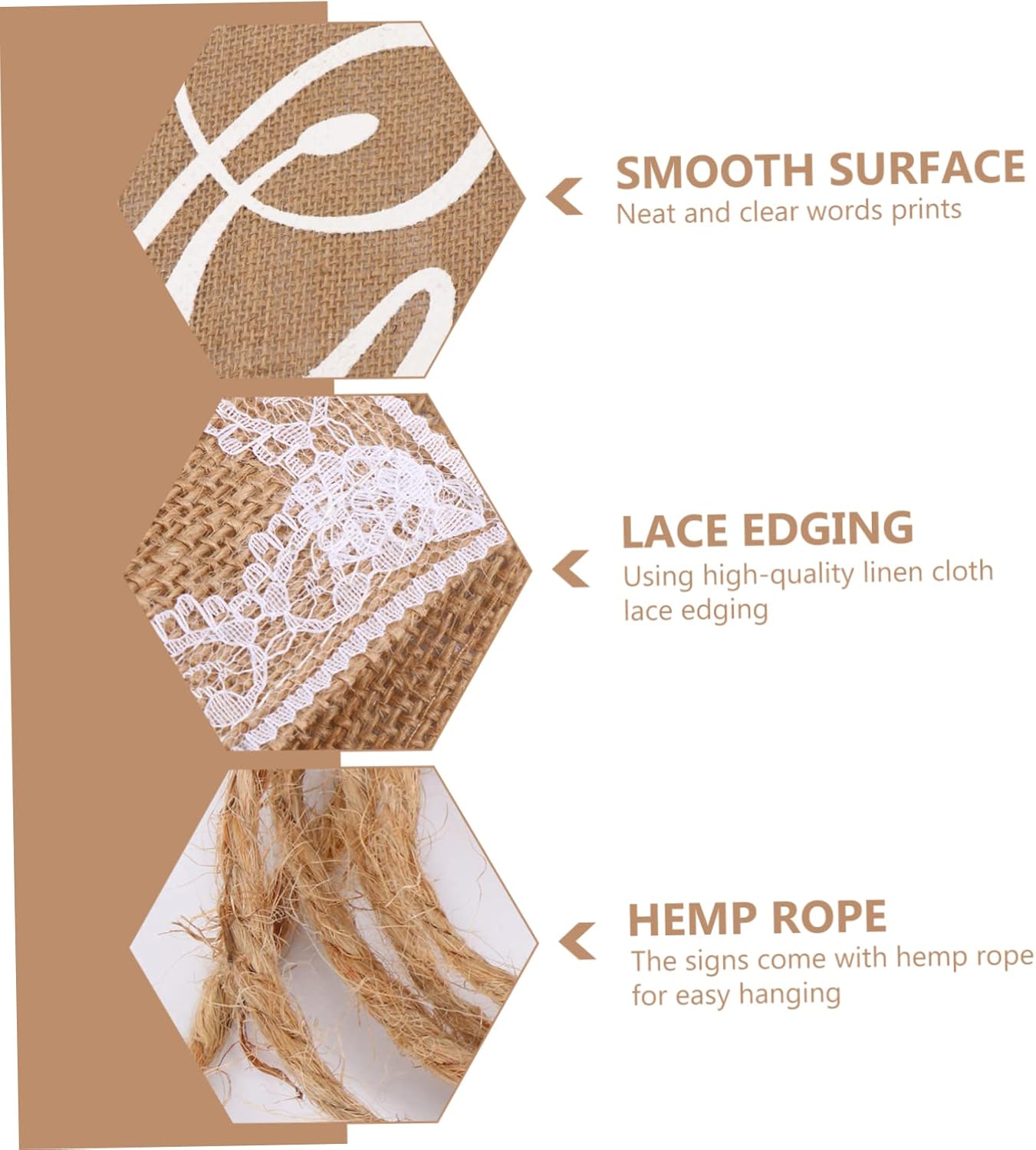 Gadpiparty 2pcs Mr Mrs Burlap Chair Signs for Wedding Decor