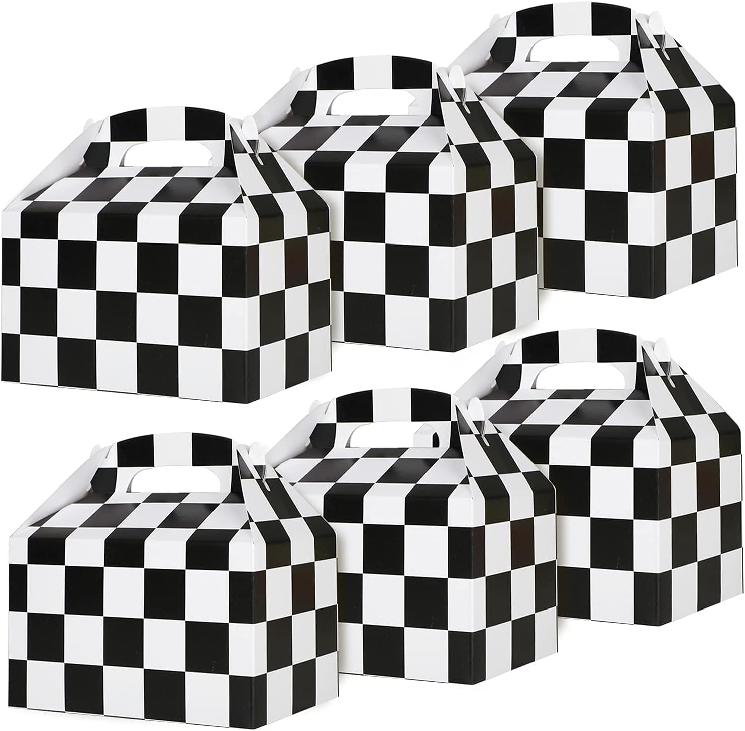 Racing Flag Gift Bags 24 Pcs Checkerboard Treat Box Party Favor Supplies