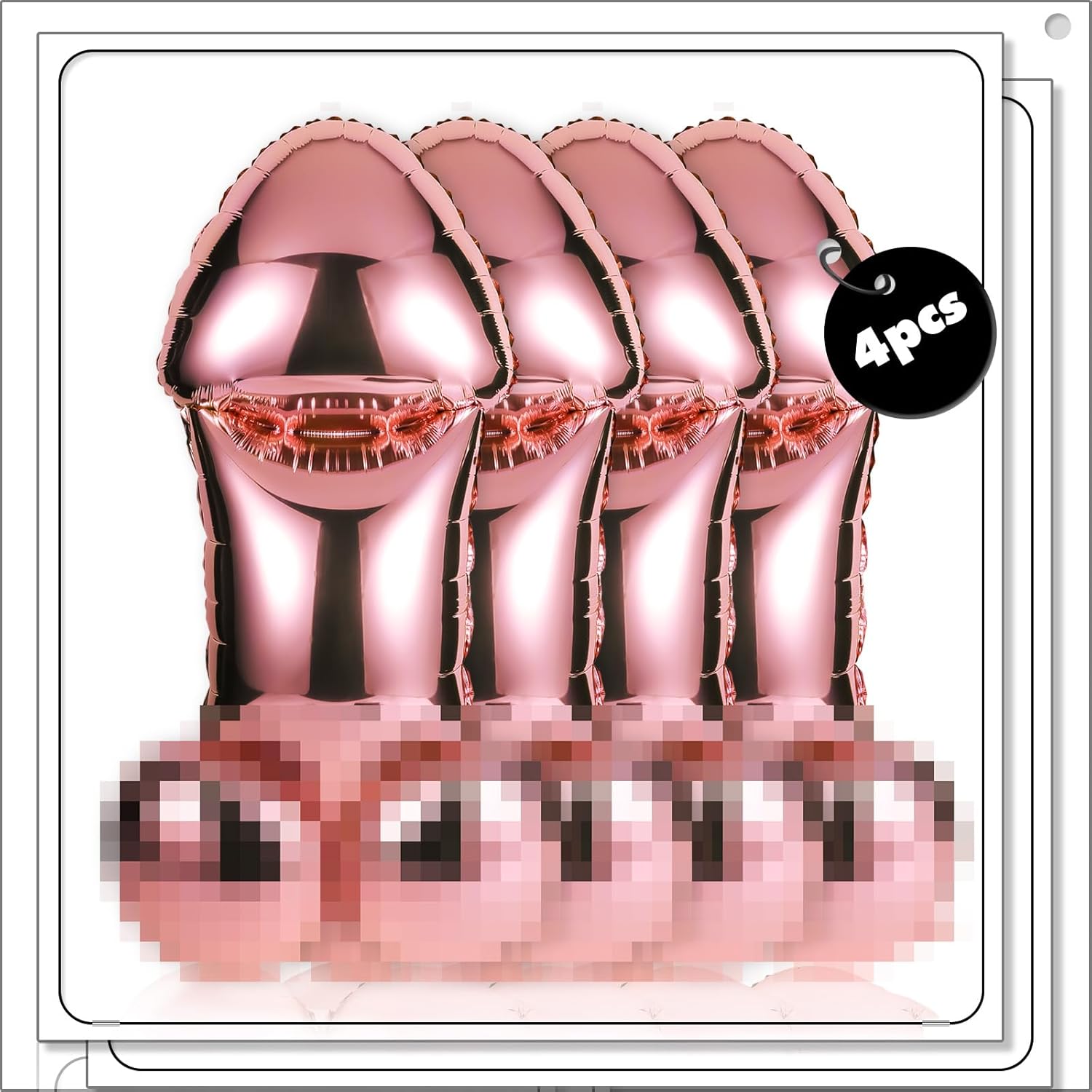4 Pcs Iridescent Balloons Bachelorette Party Favors Rose Gold