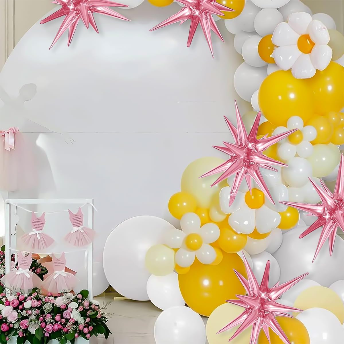 6Pcs Pink Star Balloons Party Decorations