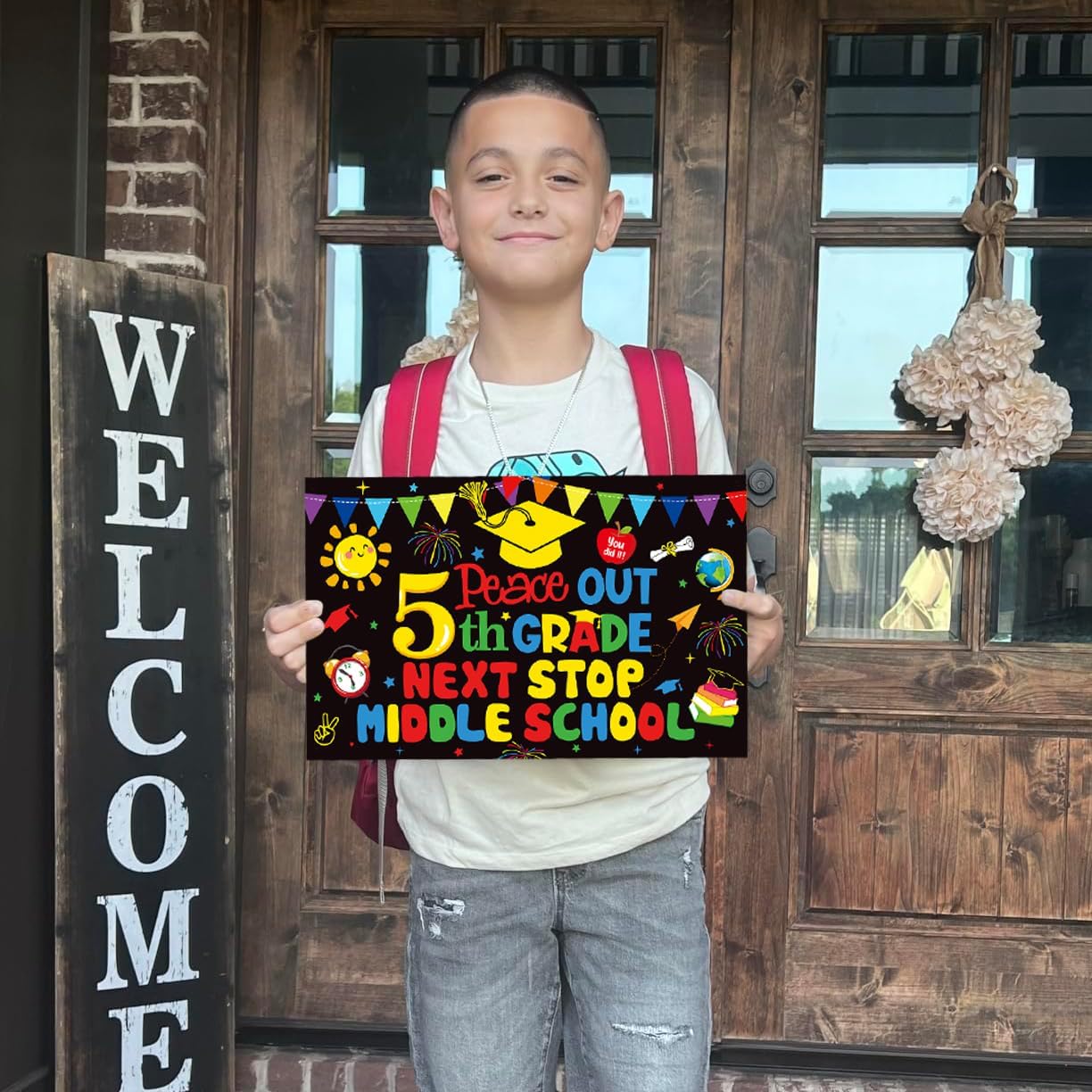 Aisosiks 5th Grade Graduation Yard Sign Banners 2025
