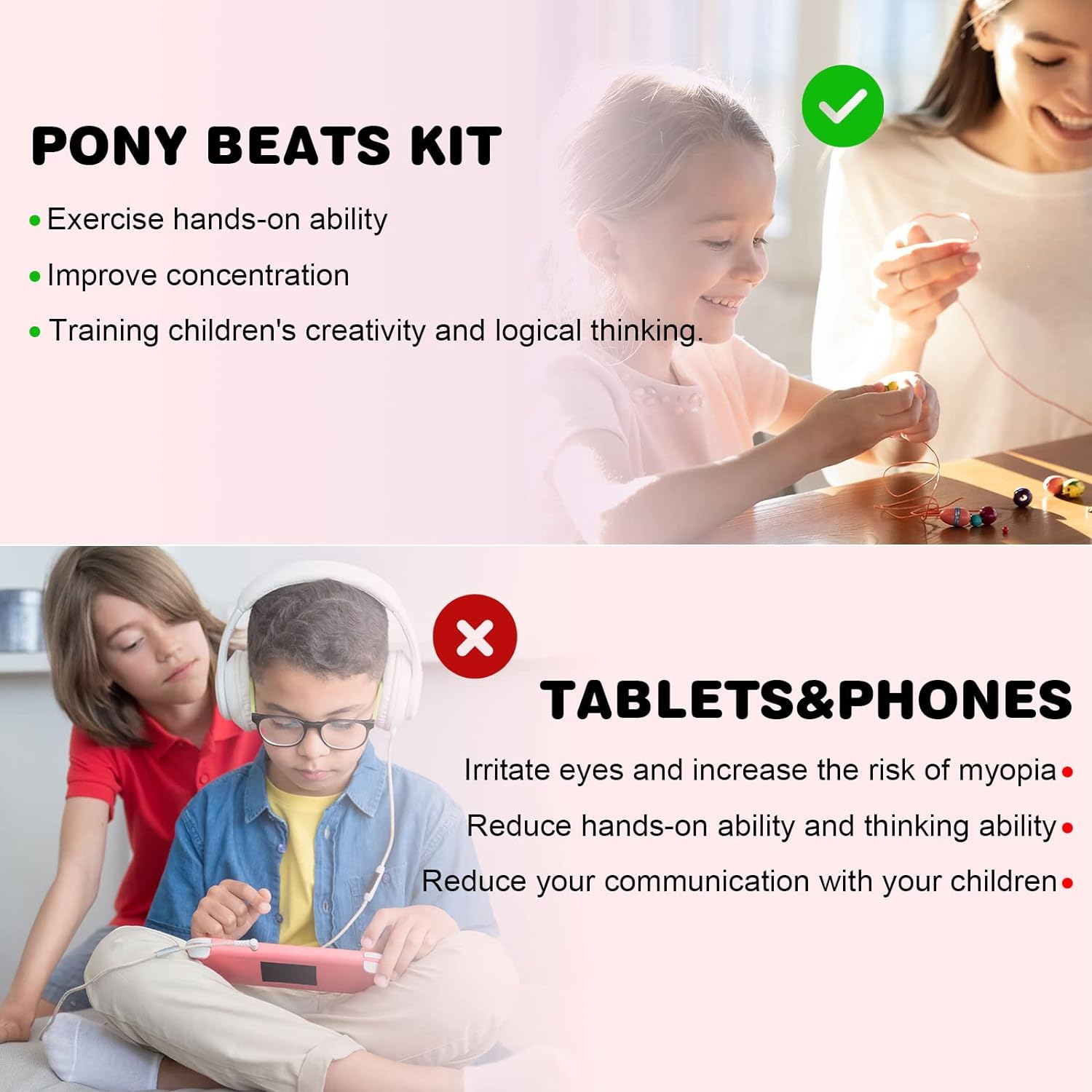 Dowsabel Bracelet Making Kit with 300 Pony Beads
