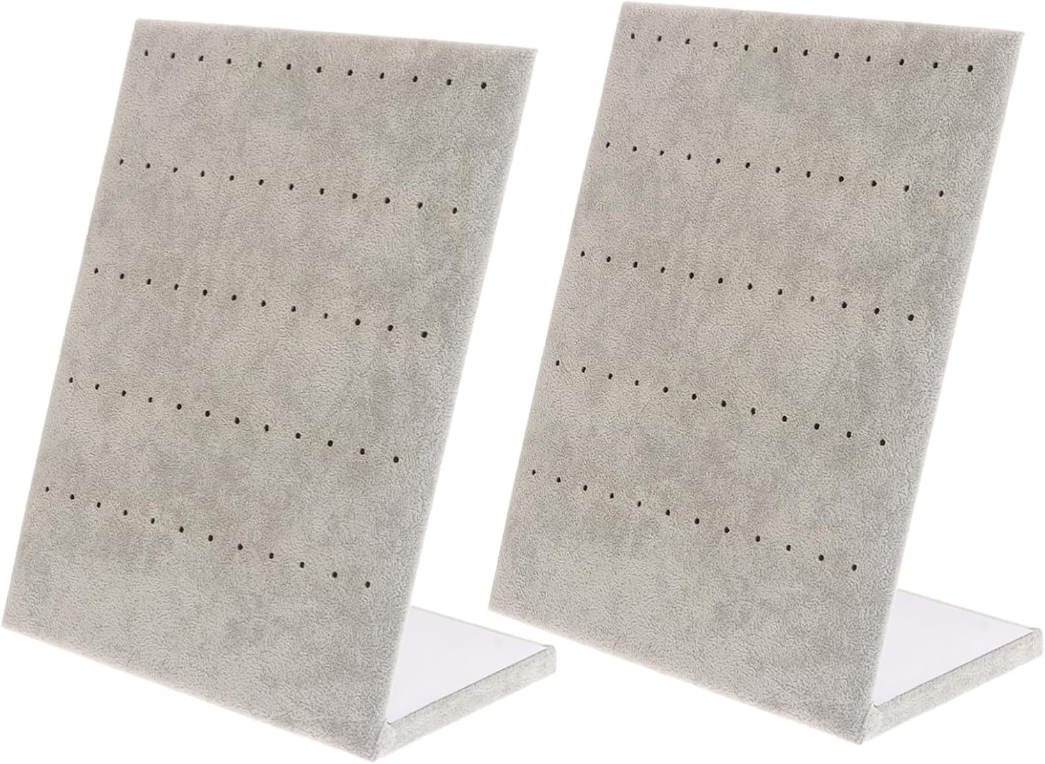 2Pcs Flannelette Earring Holder Display Stand Organizer for Home Jewelry Storage