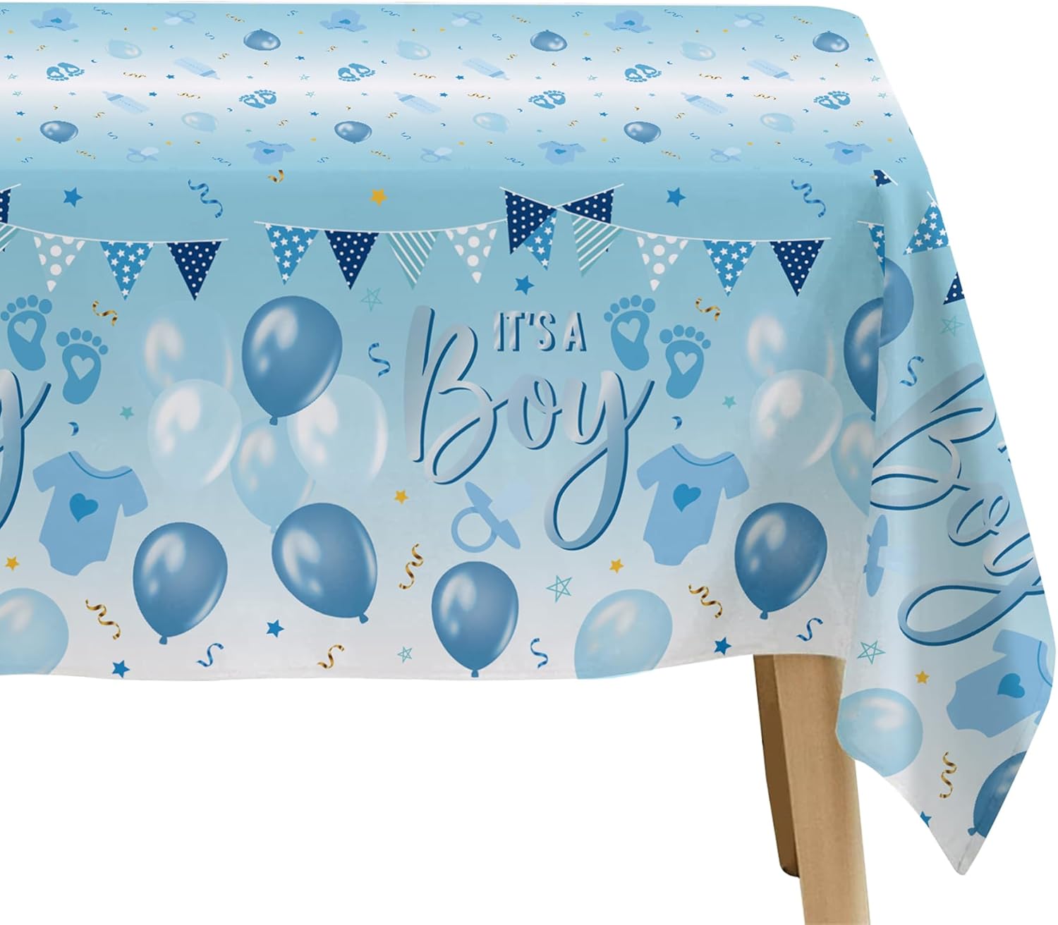 Blue Balloon Baby Shower Tablecloth Set 3 Pack