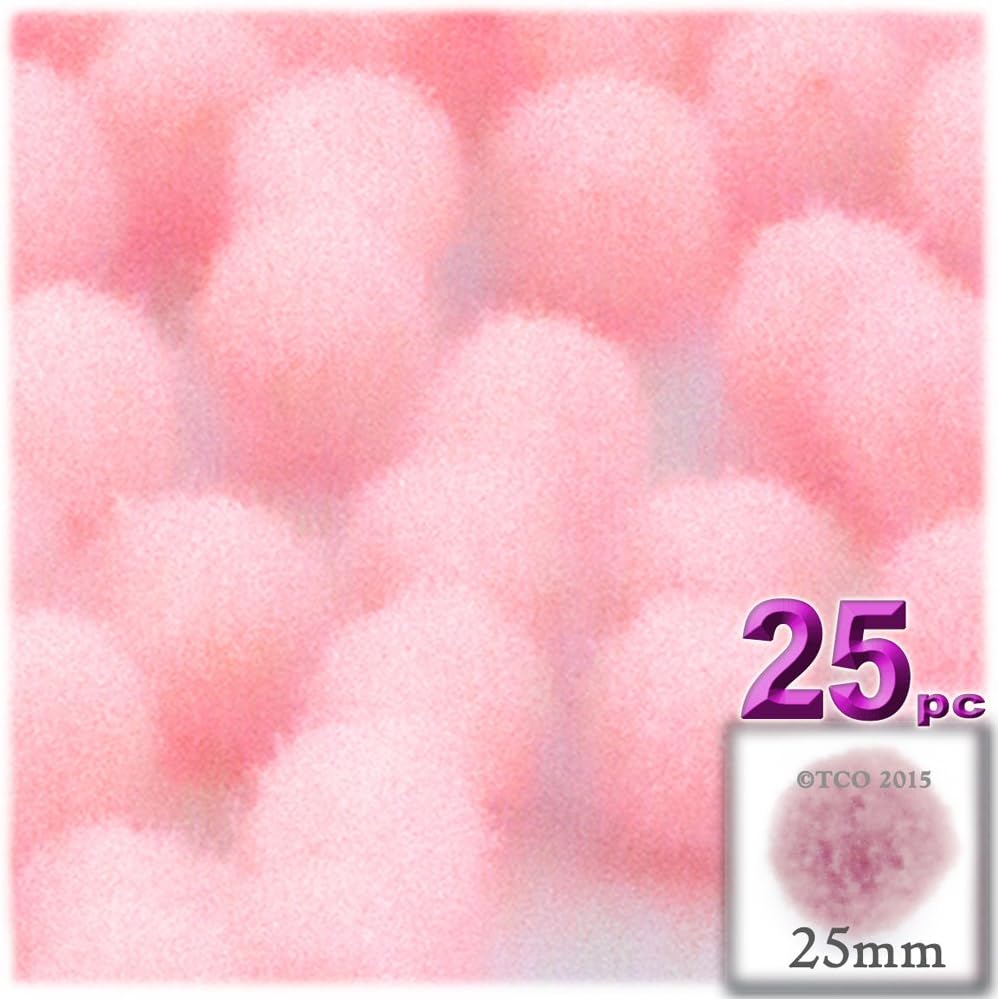 The Crafts Outlet 25-Piece Purple Pom Poms Set