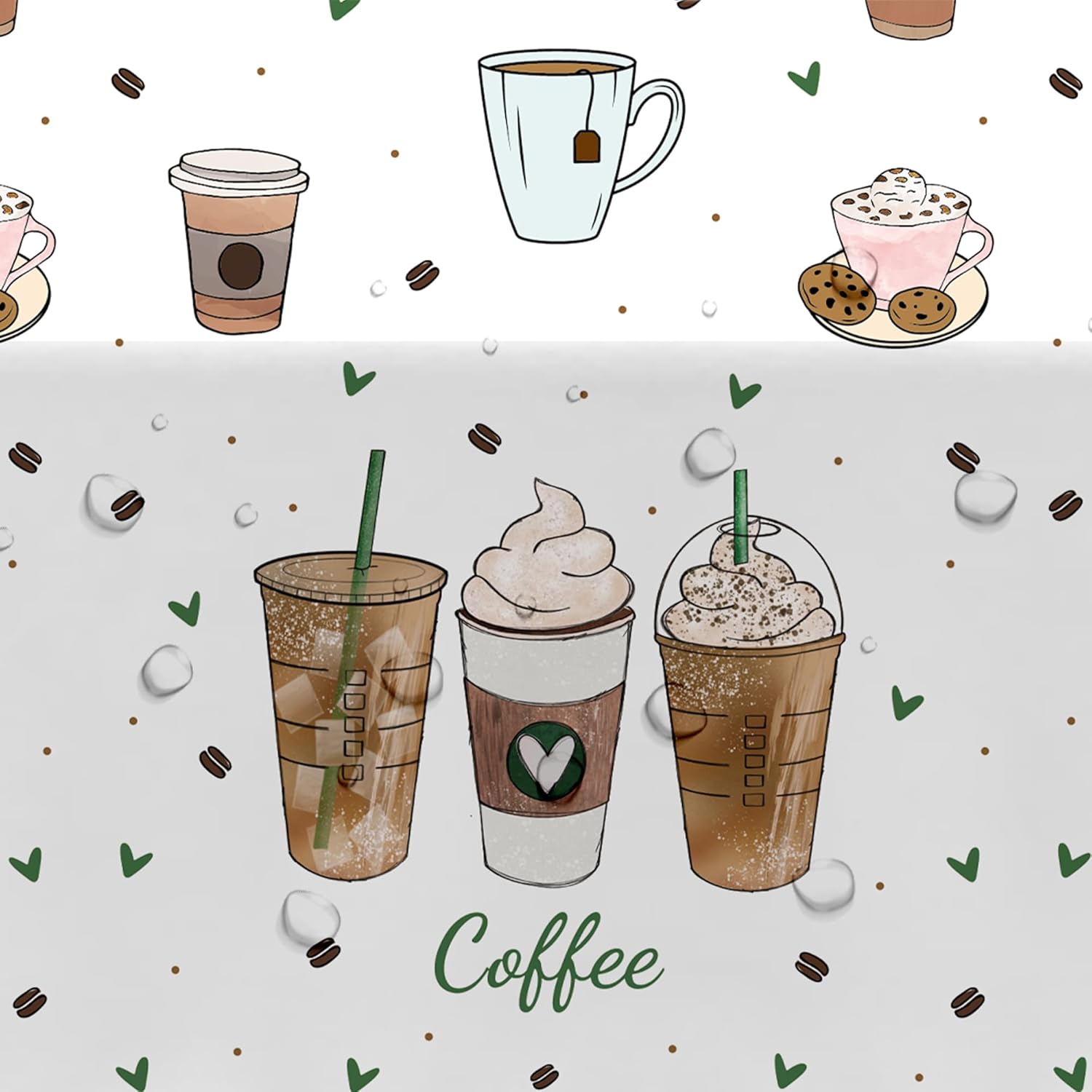 Coffee Party Decorations Tablecloth 3 Pack