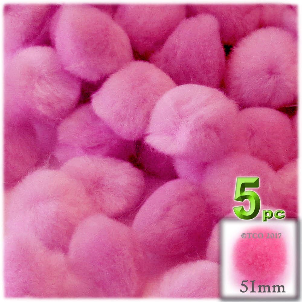 The Crafts Outlet 5-Piece Multi Purpose Pom Poms Emerald Green
