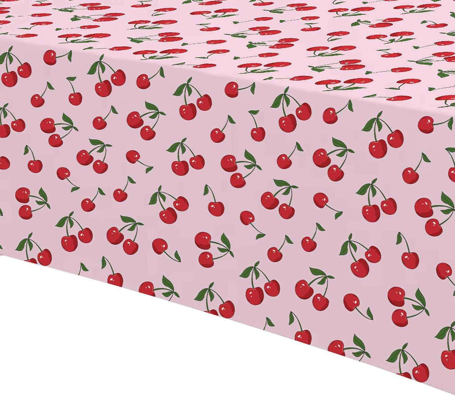 Cherry Birthday Decorations Tablecloth 3 Pack Disposable Fruit Theme Party Supplies for Celebrations