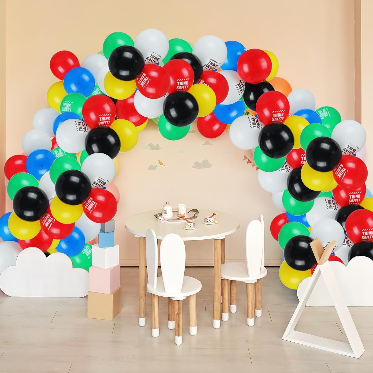 Gejoy 60 Pcs Safety Month Balloons 12 Inch Latex Decorations
