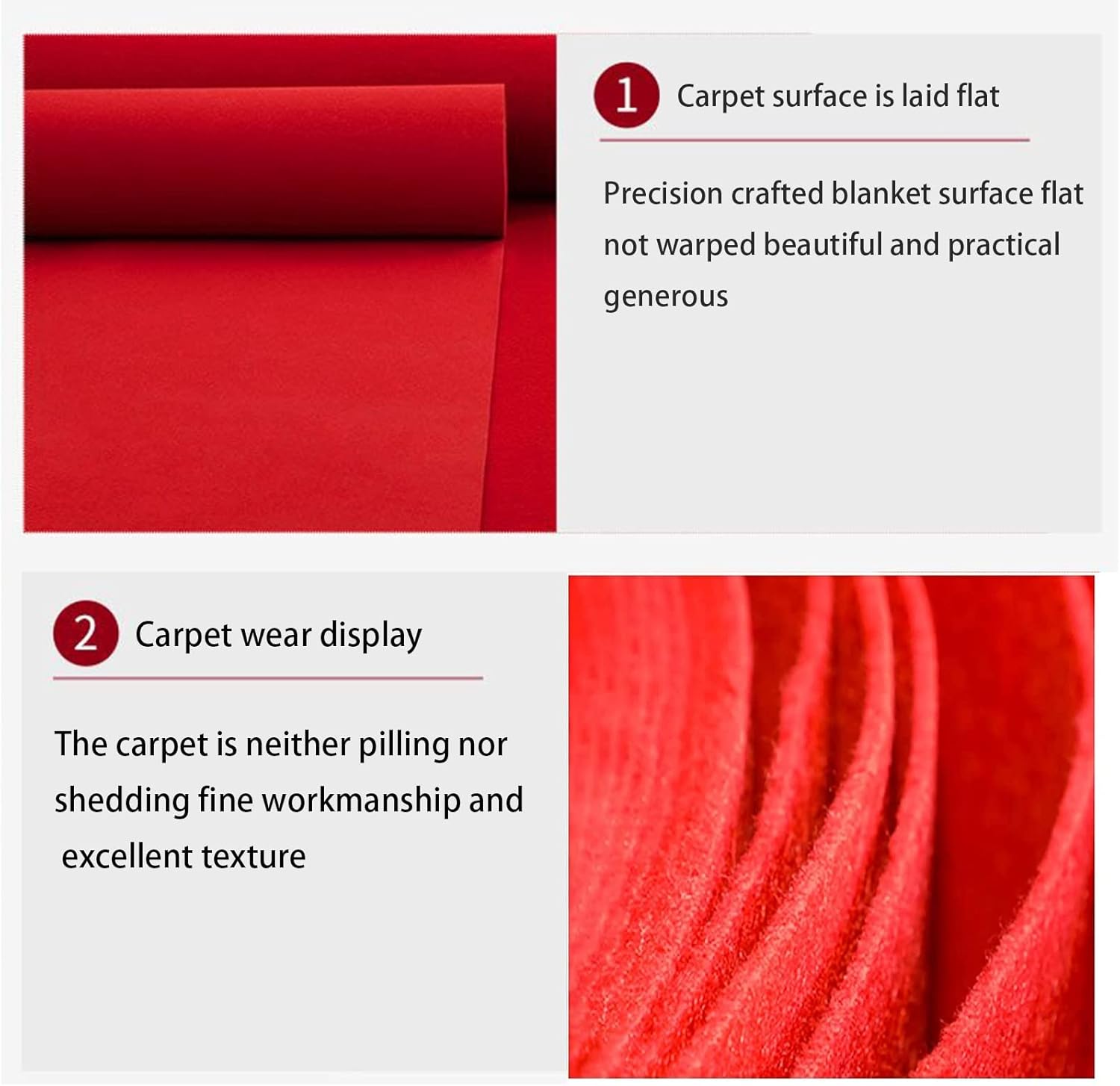 10M 20M 30M Red Wedding Aisle Runner Carpet