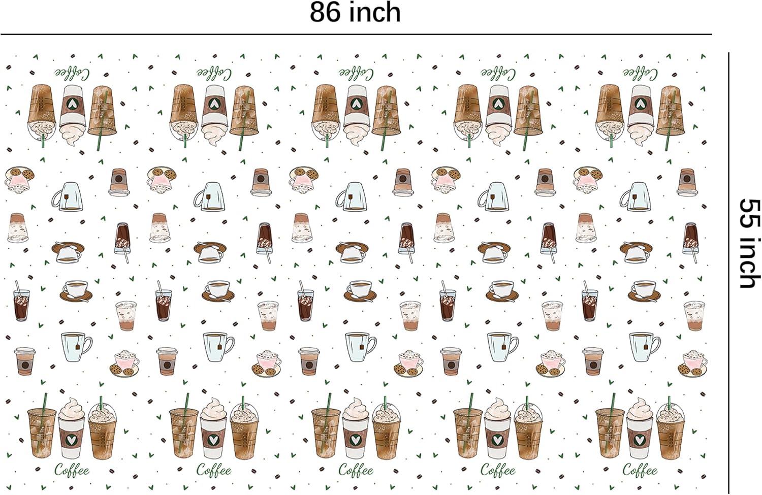 Coffee Party Decorations Tablecloth 3 Pack