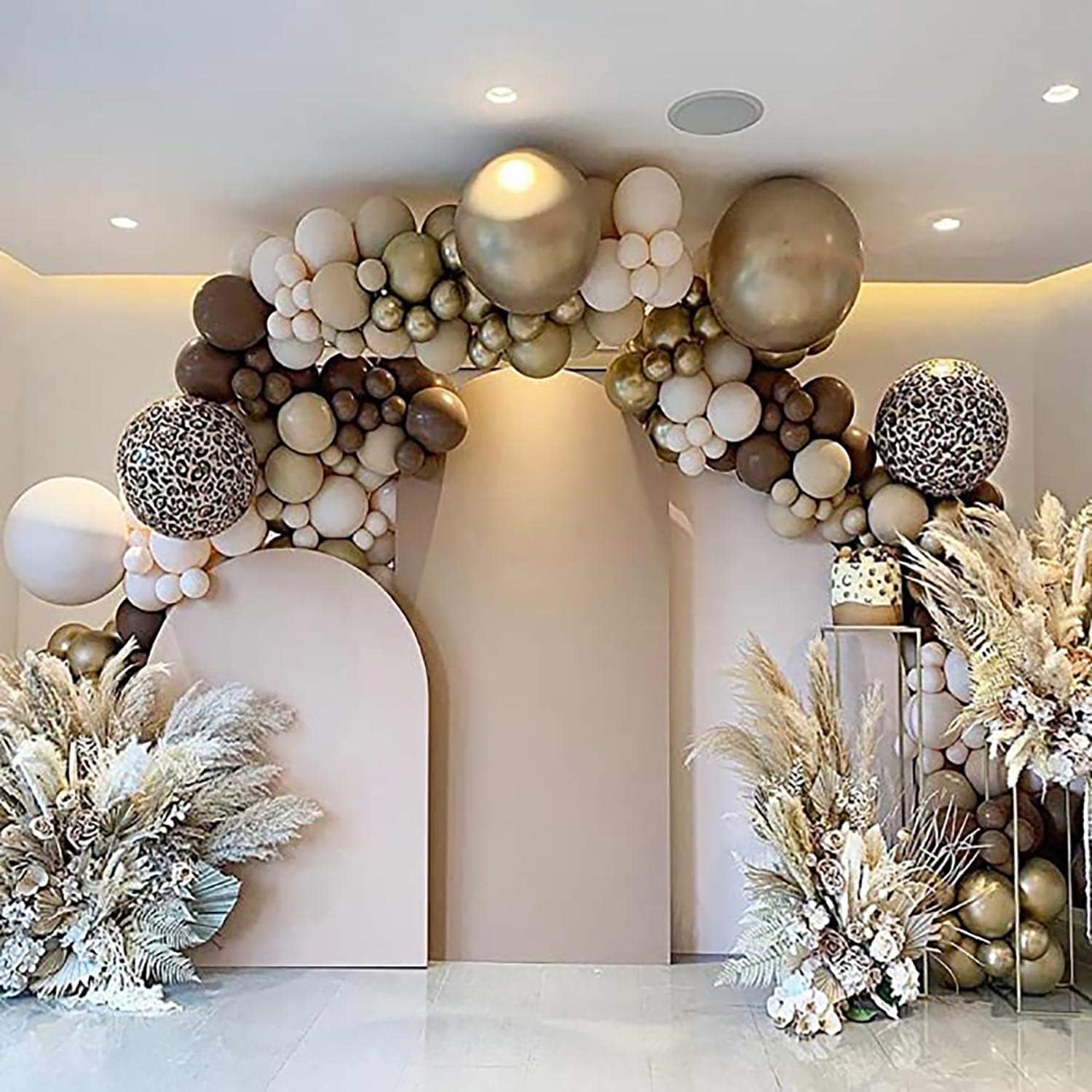 KALOR 22 Inch Beige 4D Giant Foil Balloons 10 Pcs