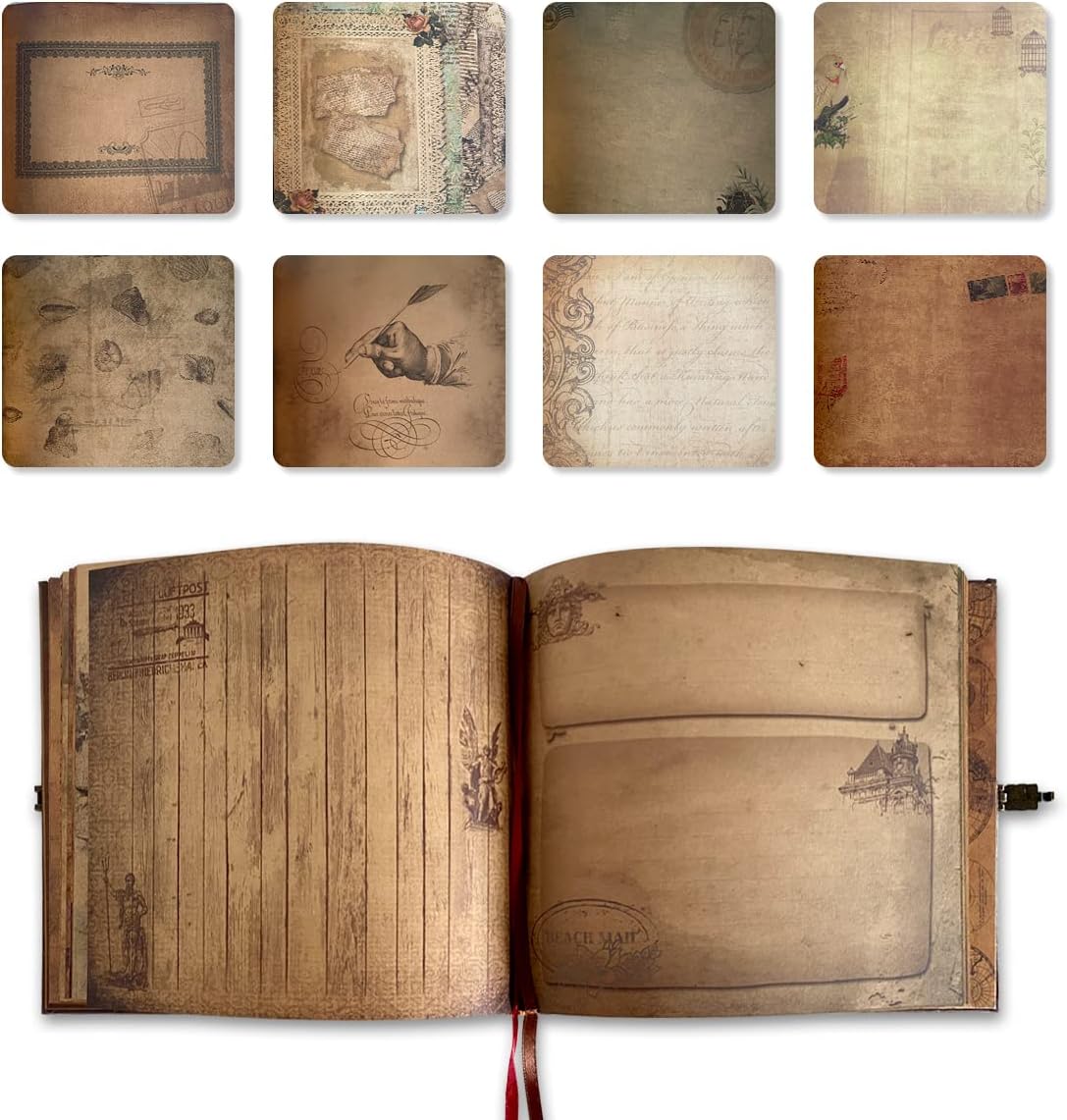 Retro Style Travel Photo Book with Gift Box