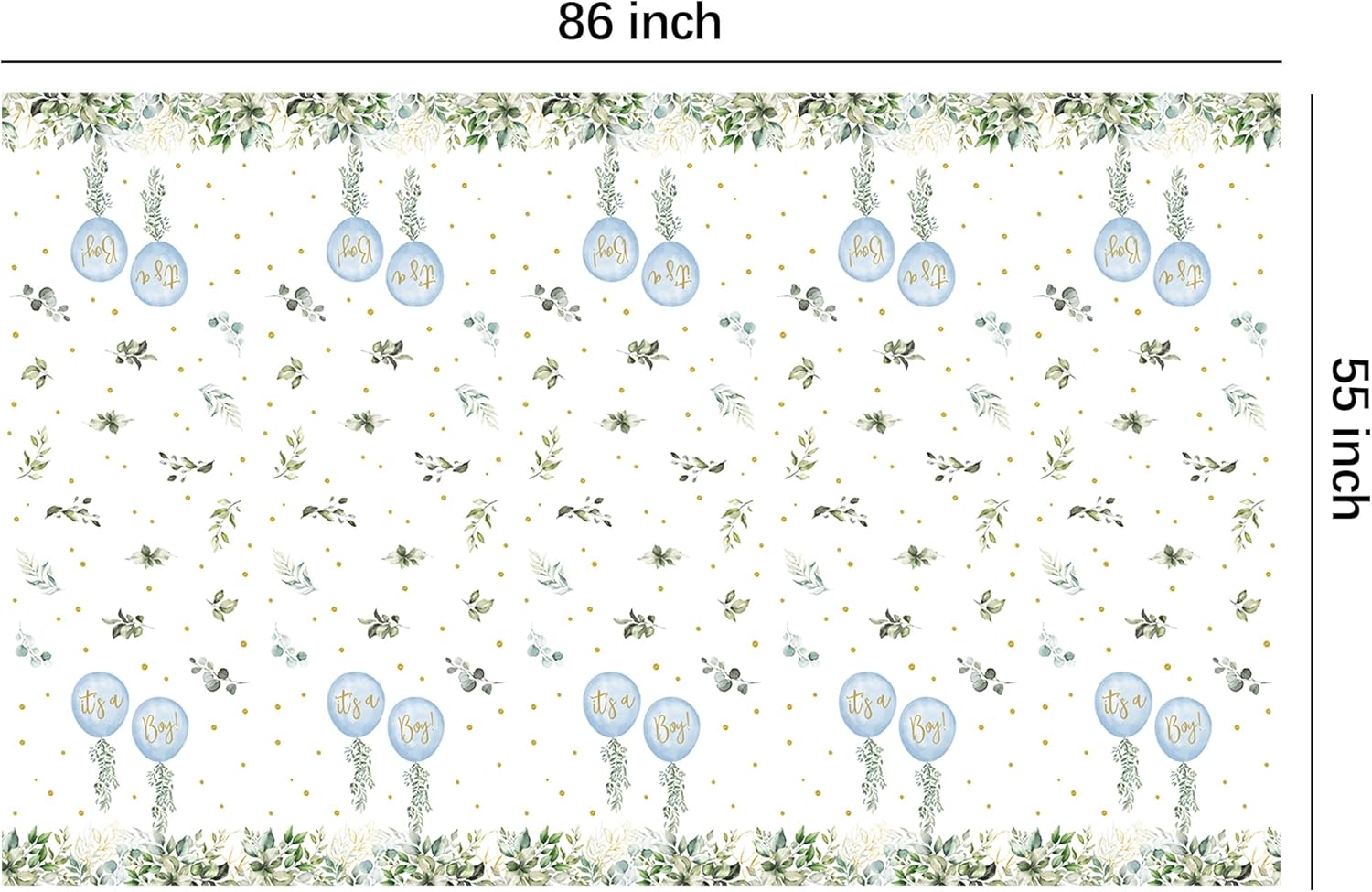 Baby Boy Balloon Party Tablecloth 3 Pack