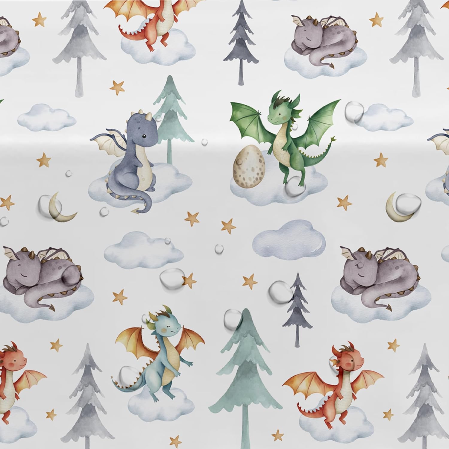 Dragon Birthday Tablecloth 3 Pack 86in x 55in