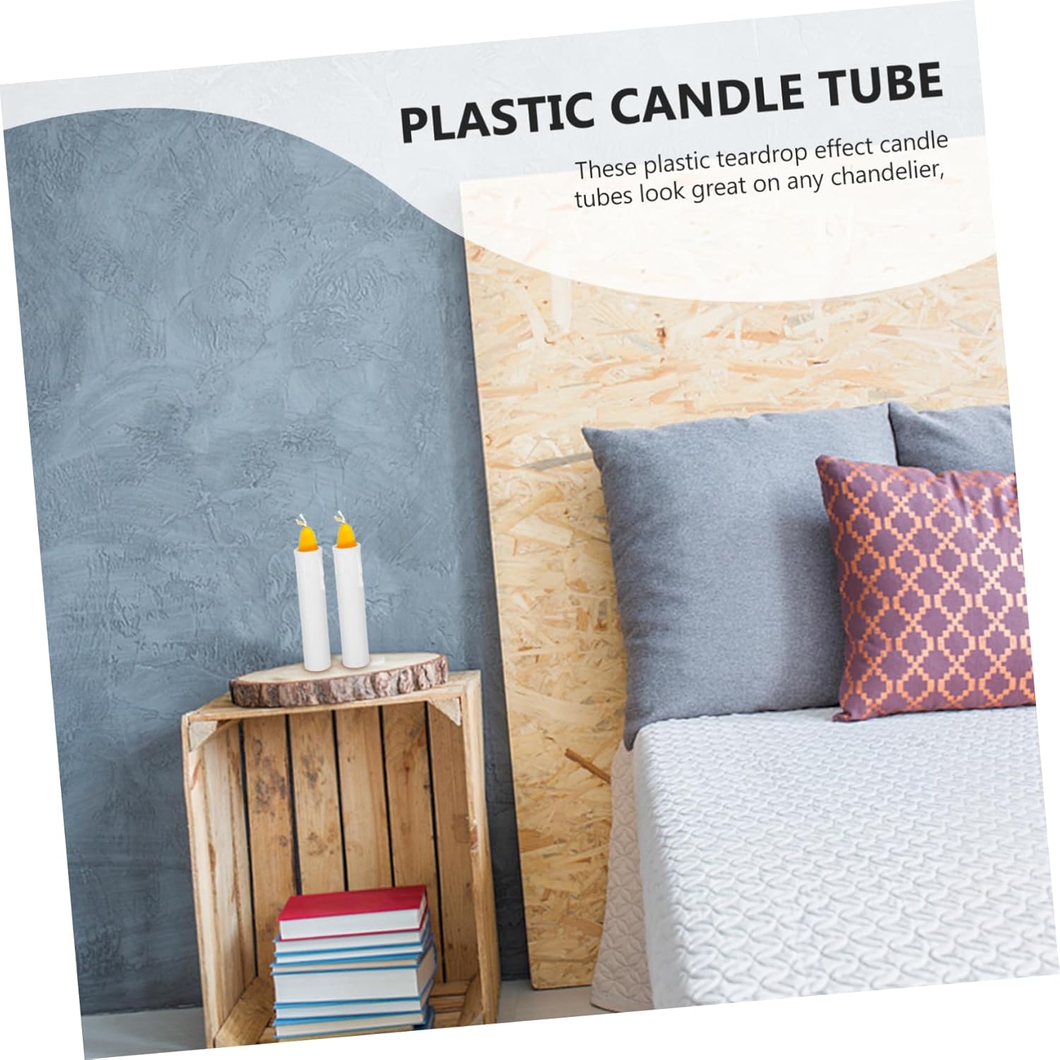 20Pcs Plastic Candle Tubes for Decorative Luminarias