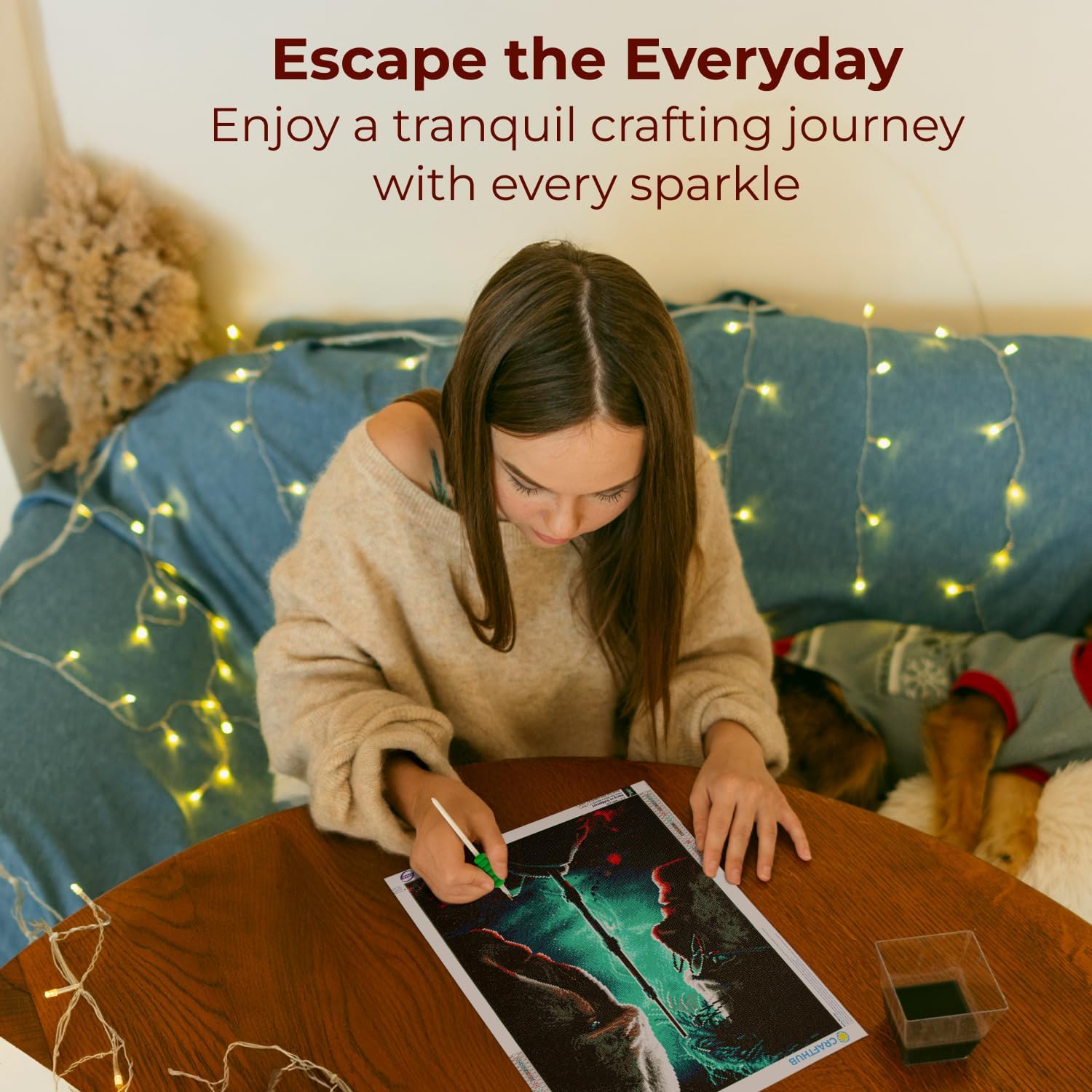 CRAFTHUB Harry Potter Diamond Art Kit - 5D Painting with Light Pens