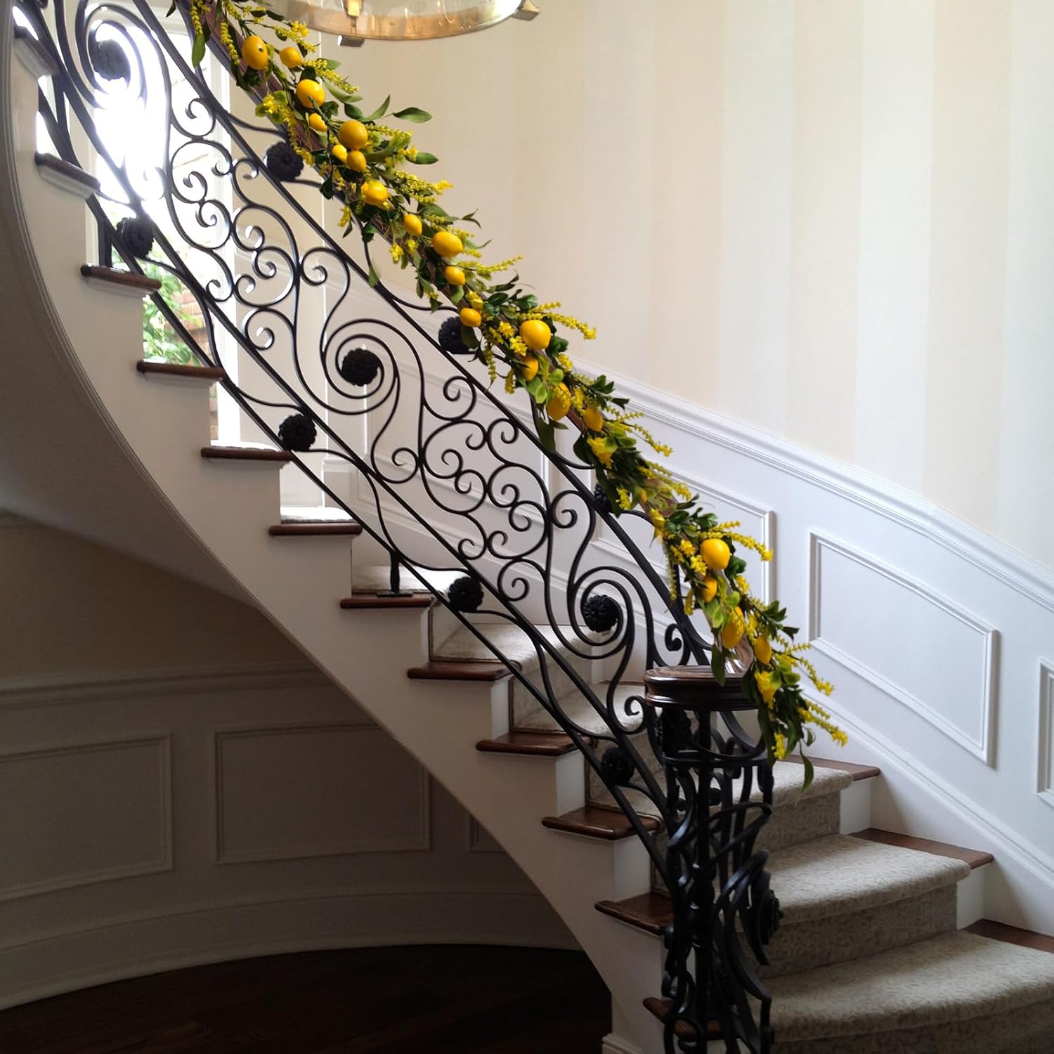 TEMPUS 54 Ft Artificial Lemon Garland for Home Wedding Decorations