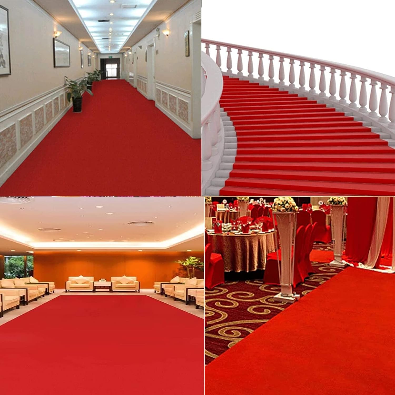 10M 20M 30M Red Wedding Aisle Runner Carpet