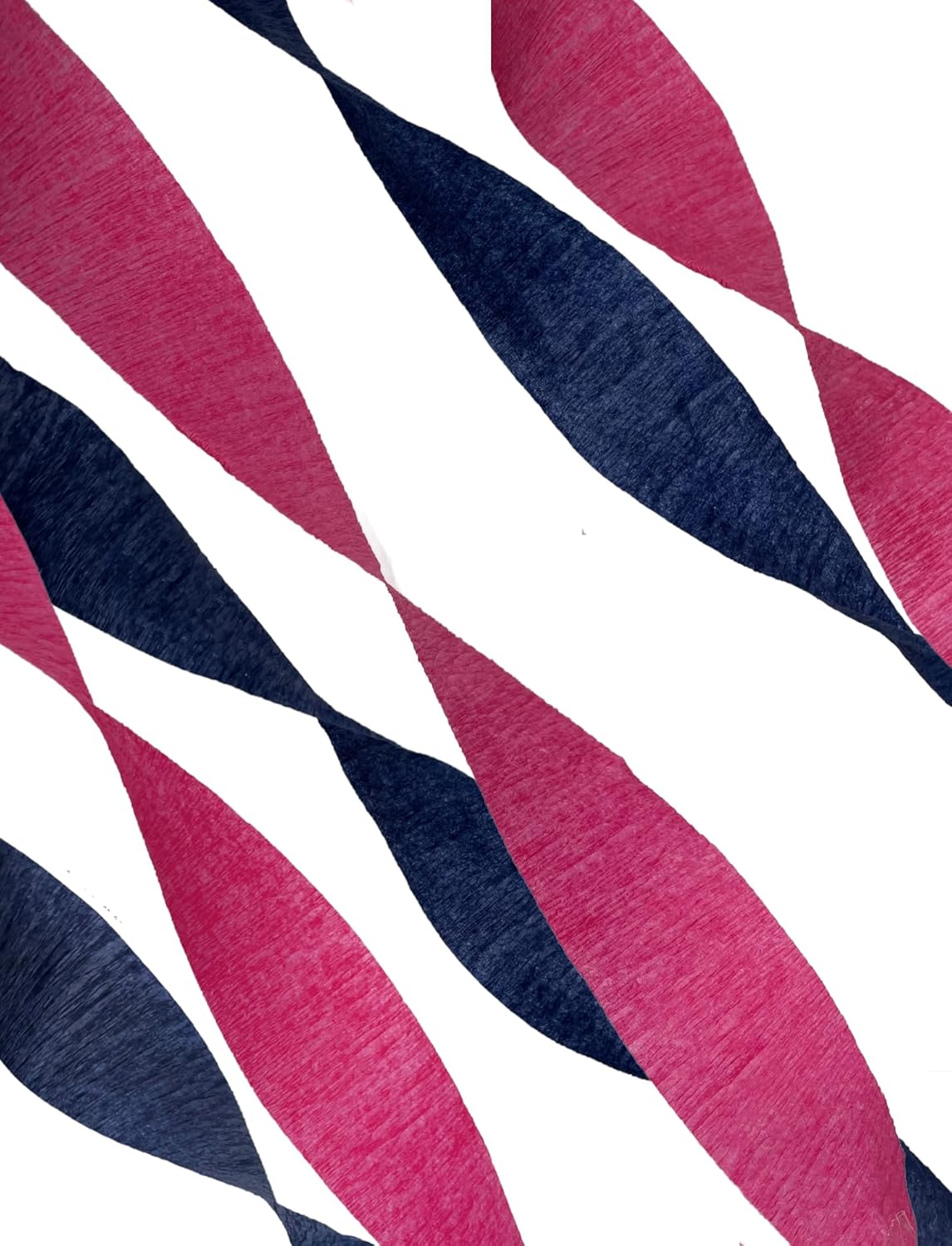 K-Kraft USA-Made Crepe Paper Streamers 2 Rolls Hot Pink and 2 Rolls Midnight Blue
