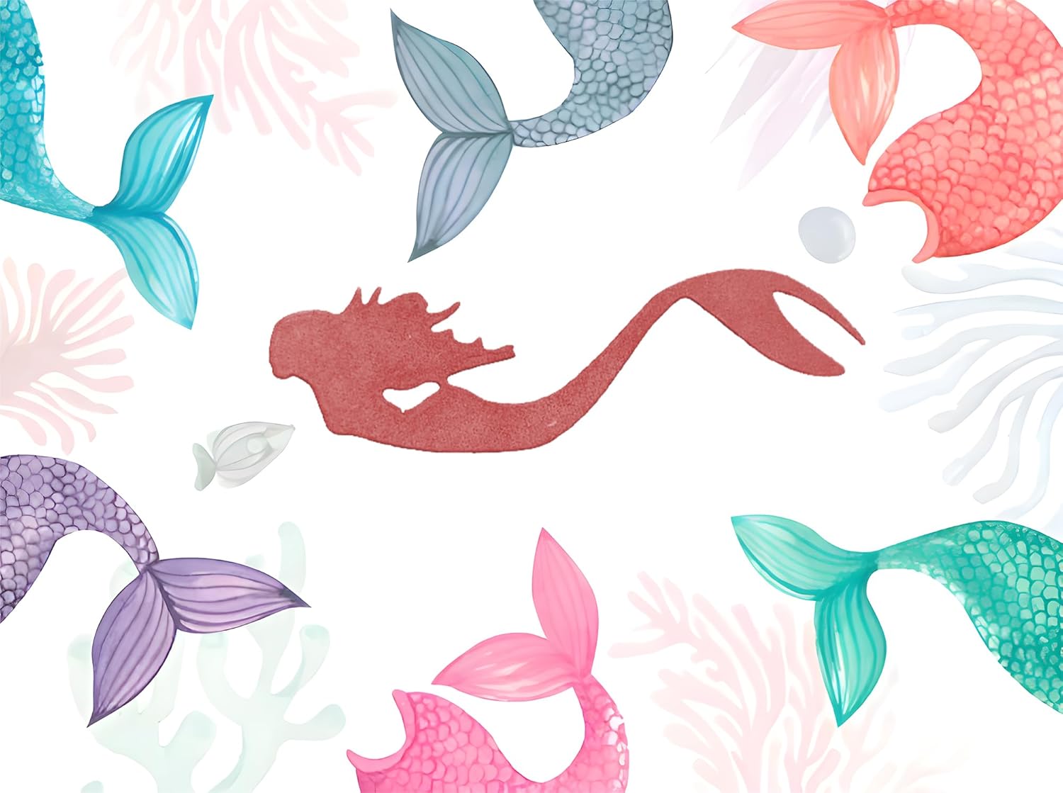 Mermaid Themed Metal Cutting Dies for Scrapbooking and Card Making