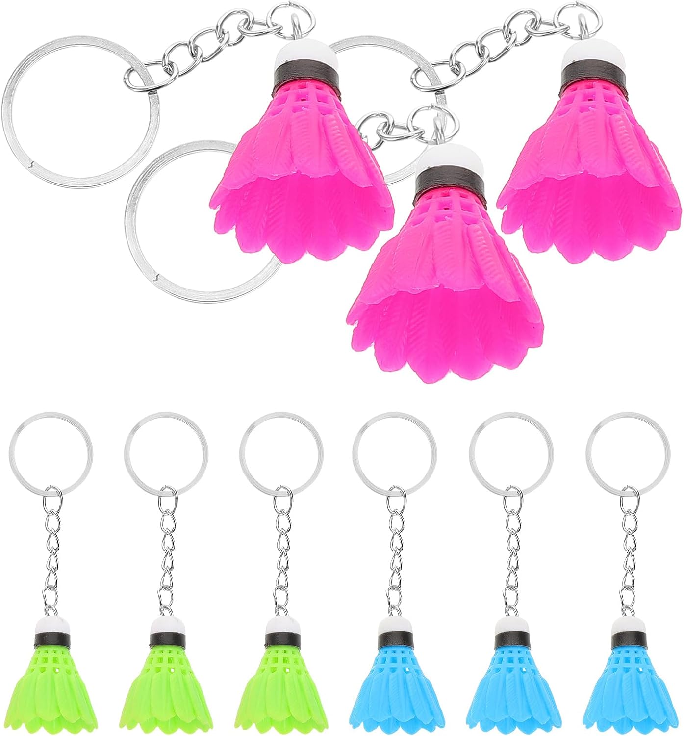 LUOZZY 9 Pcs Mini Badminton Ball Keychains