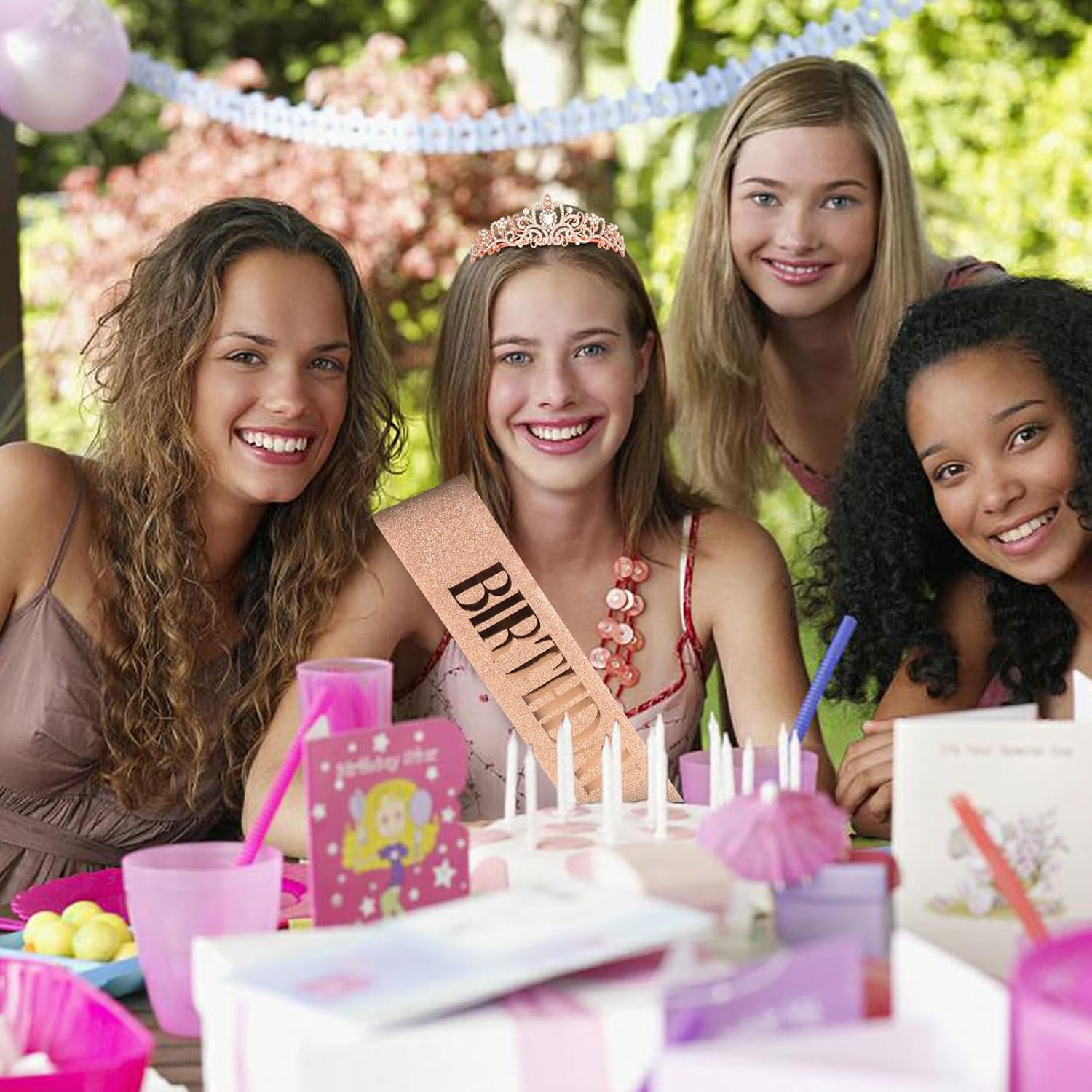Semato Birthday Queen Crown and Sash Kit