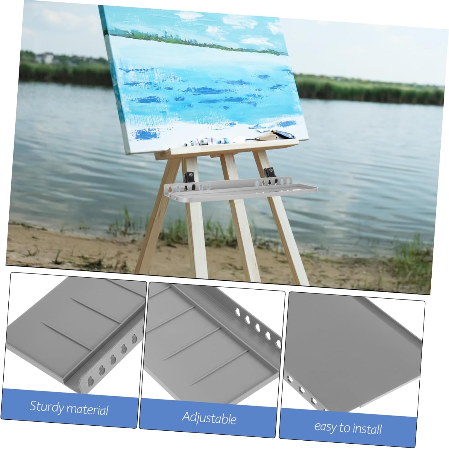 Portable Artist Easel Tray with Adjustable Height