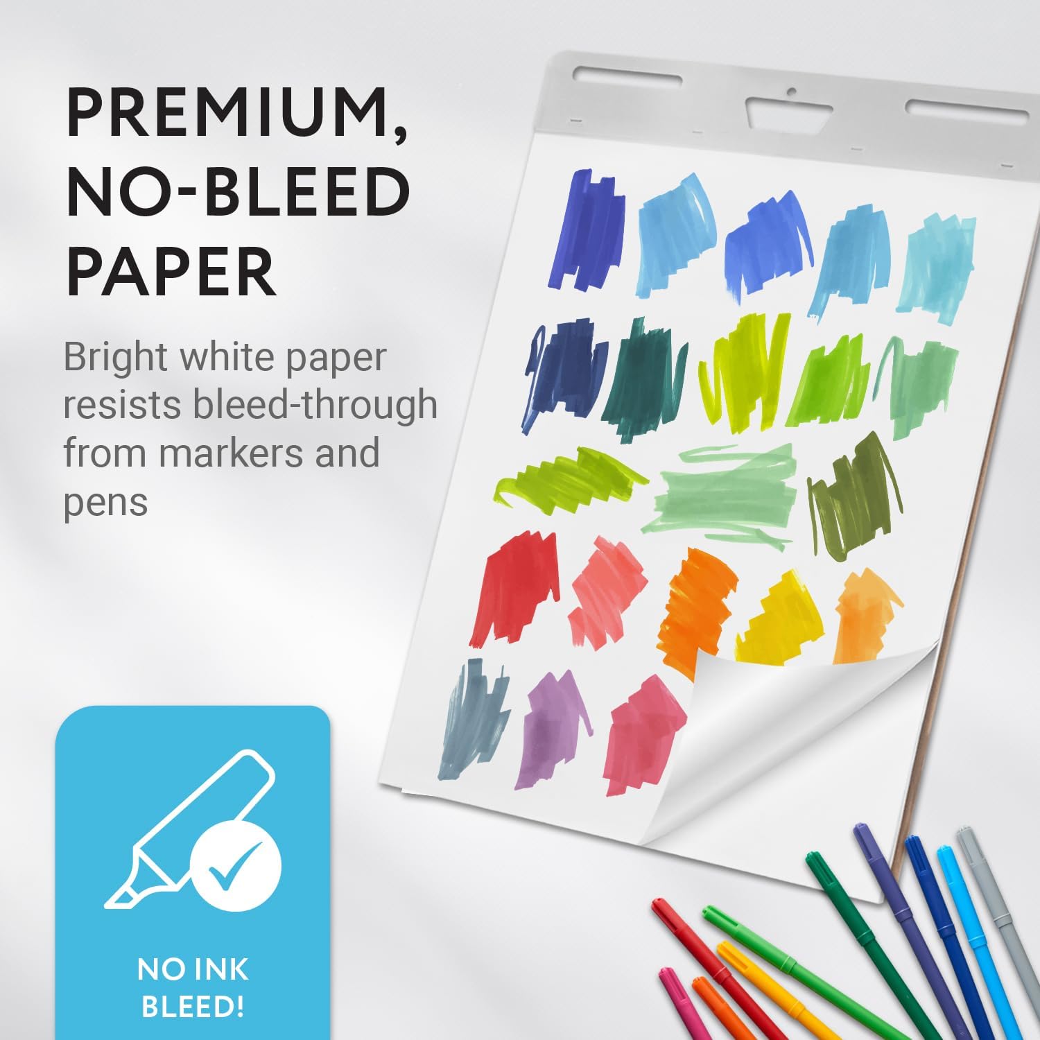 IMPRESA Large Sticky Easel Pads 5-Pack 25x30in White
