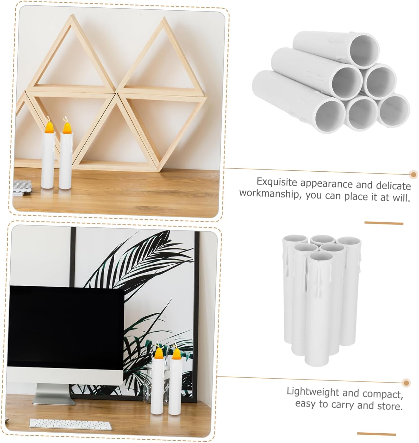 20Pcs Plastic Candle Tubes for Decorative Luminarias